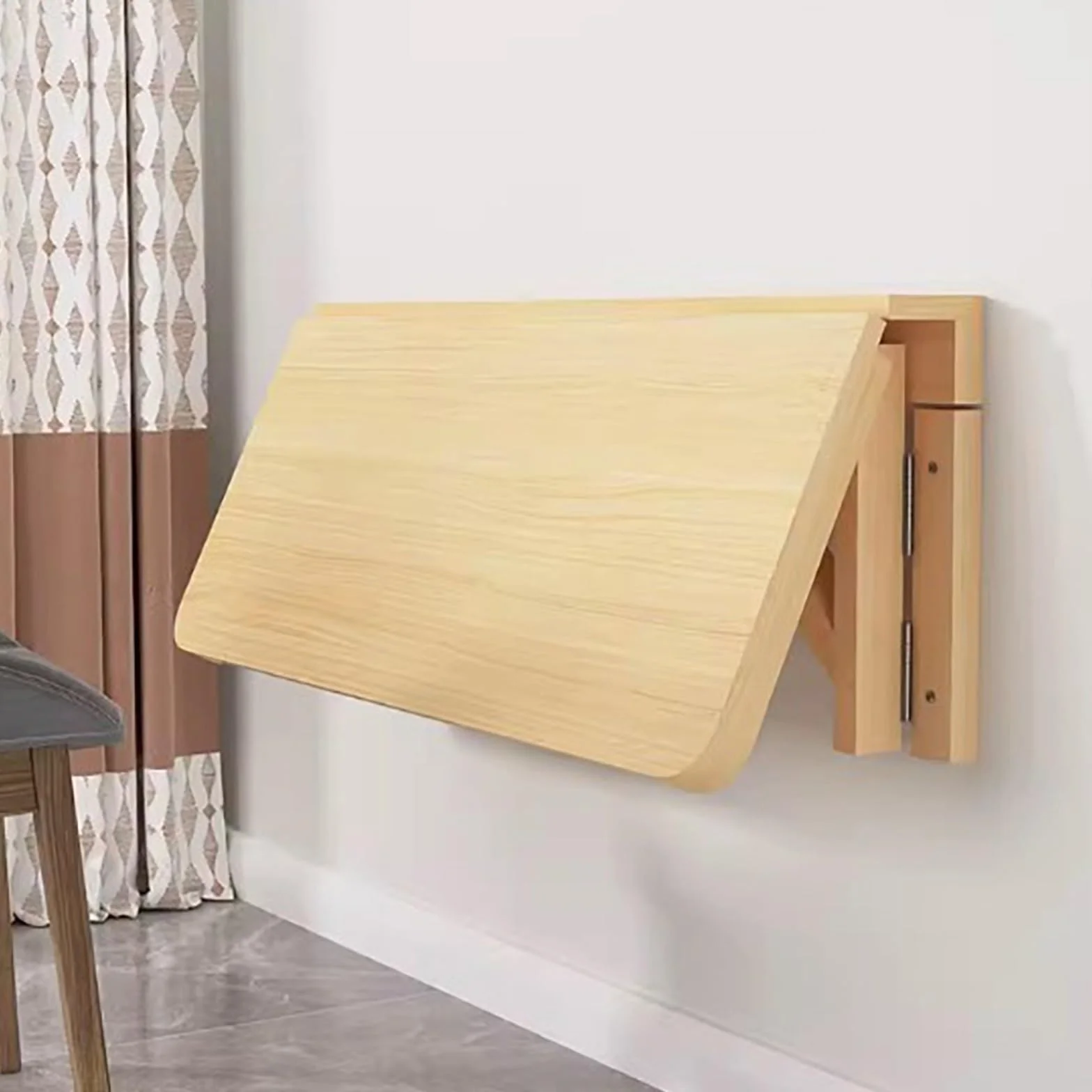Zajmujące mało miejsca składane biurko montowane na ścianie, 120 x 50 cm do gabinetu, sypialni lub balkonu – wszechstronny składany stół komputerowy, idealny do małych pomieszczeń i biur