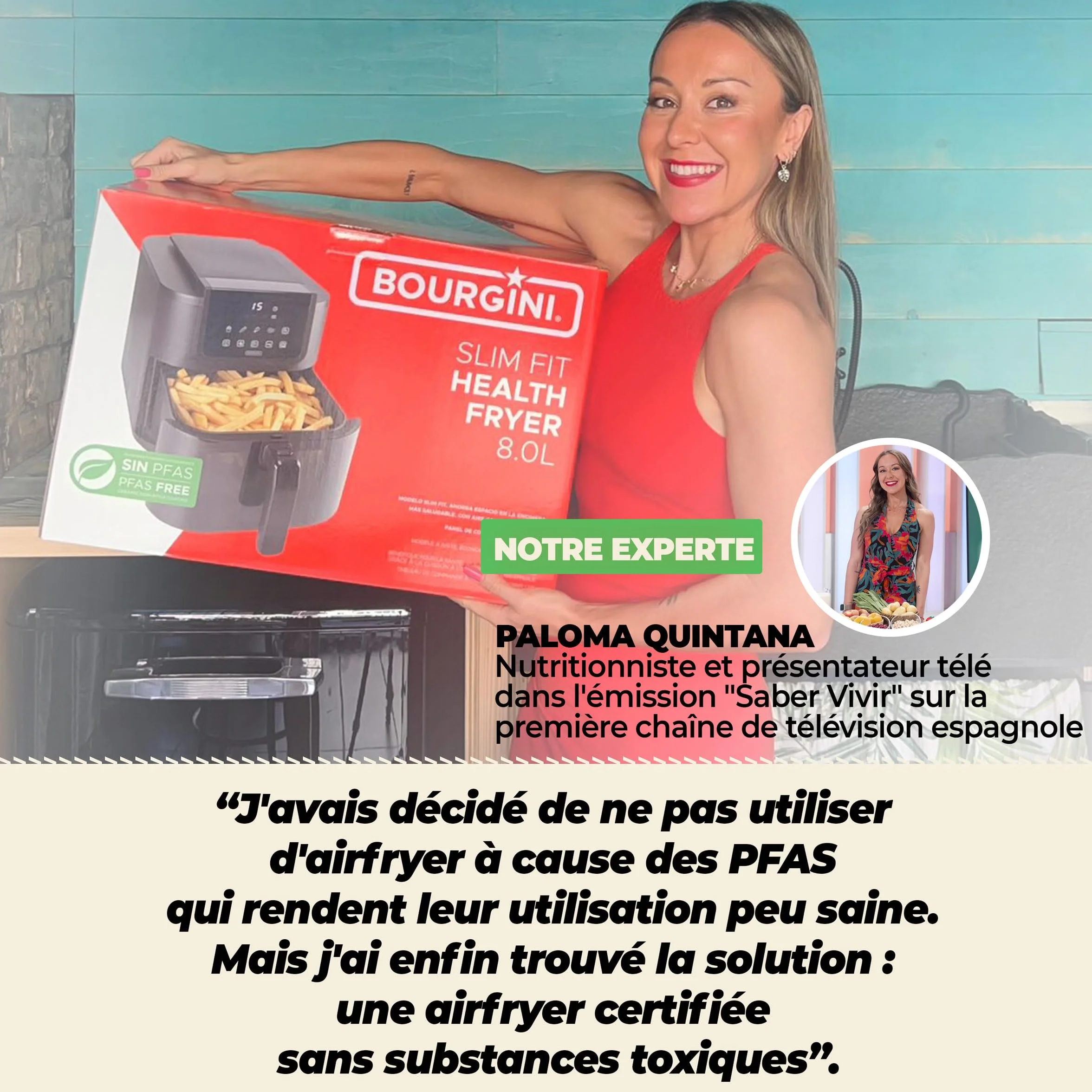 Bourgini Airfryer XXL – pojemność 8 litrów