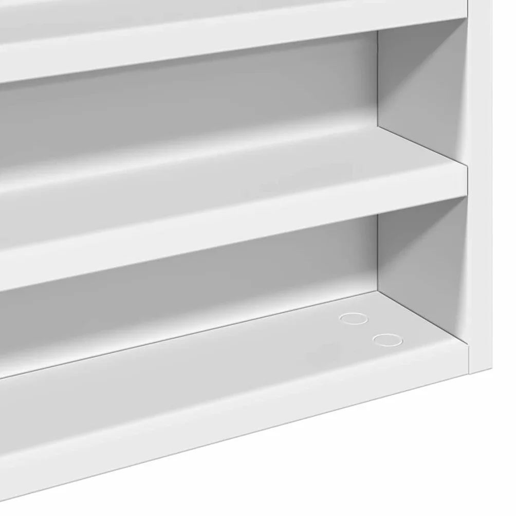 vidaXL Witryna biała 100x8,5x75 cm materiał drewnopochodny szafka ścienna