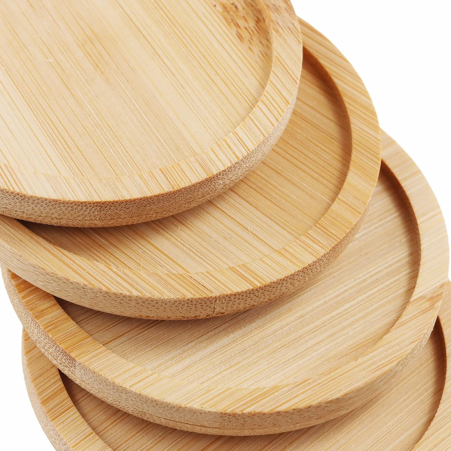 Zestaw 20 dekoracyjnych drewnianych podstawek, 10 cm, okrągłe i bambusowe, owalne, 17,5 x 8,8 cm, małe drewniane podstawki na szklanki, napoje, kubki, talerze pod świece