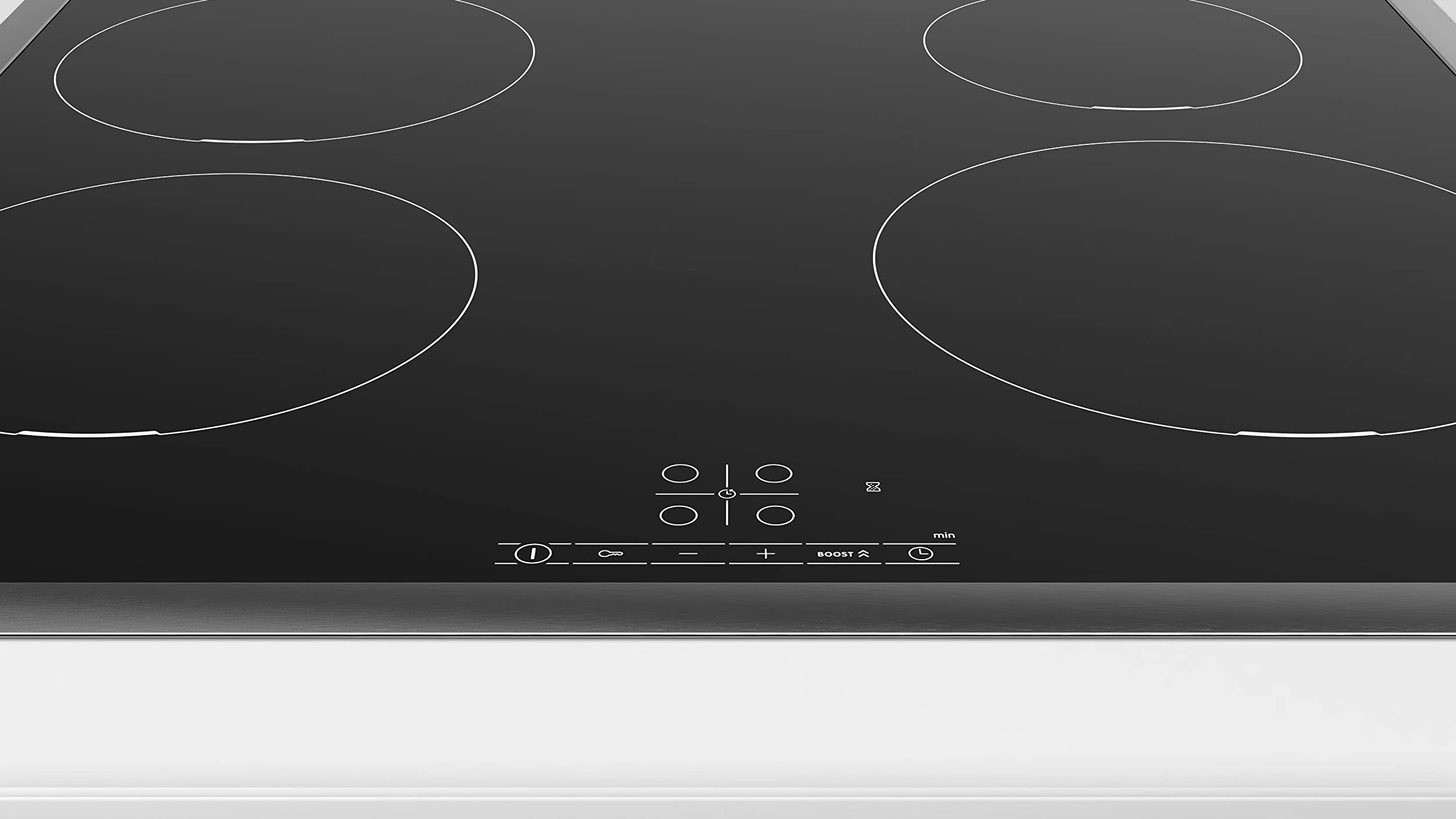 BOSCH PIE645BB5E płyta indukcyjna serii 4, samowystarczalna płyta szklano-ceramiczna, szerokość 60 cm, TouchSelect, PowerBoost, ReStart, ramka otaczająca, timer z funkcją wyłączania, czarna