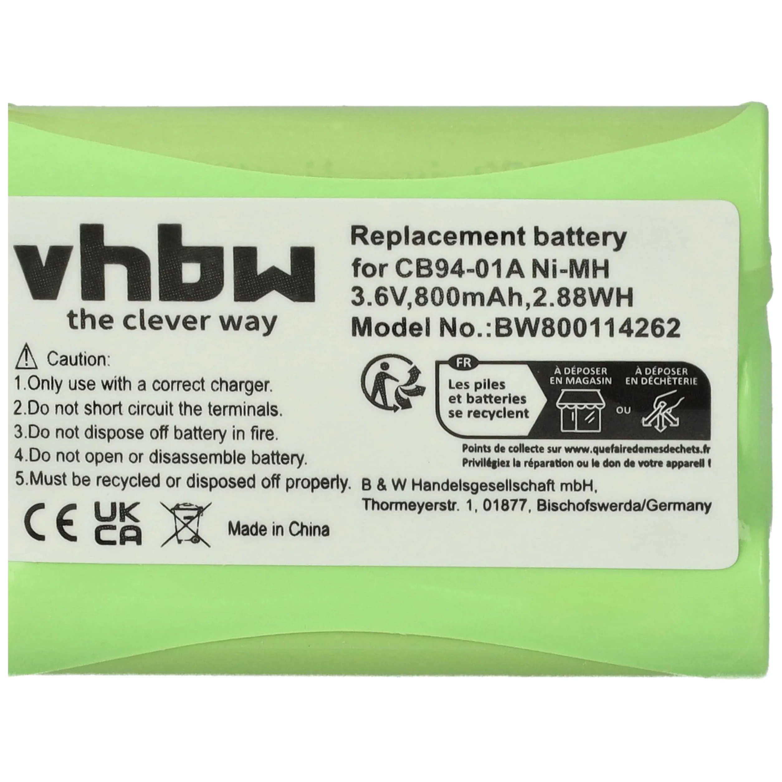 vhbw Akumulator kompatybilny z Motorola MBP668, MBP668CONNECTPU, MBP668PU, MBP853, MBP853CONNECTPU niania niania talker (800 mAh, 3,6 V, NiMH)