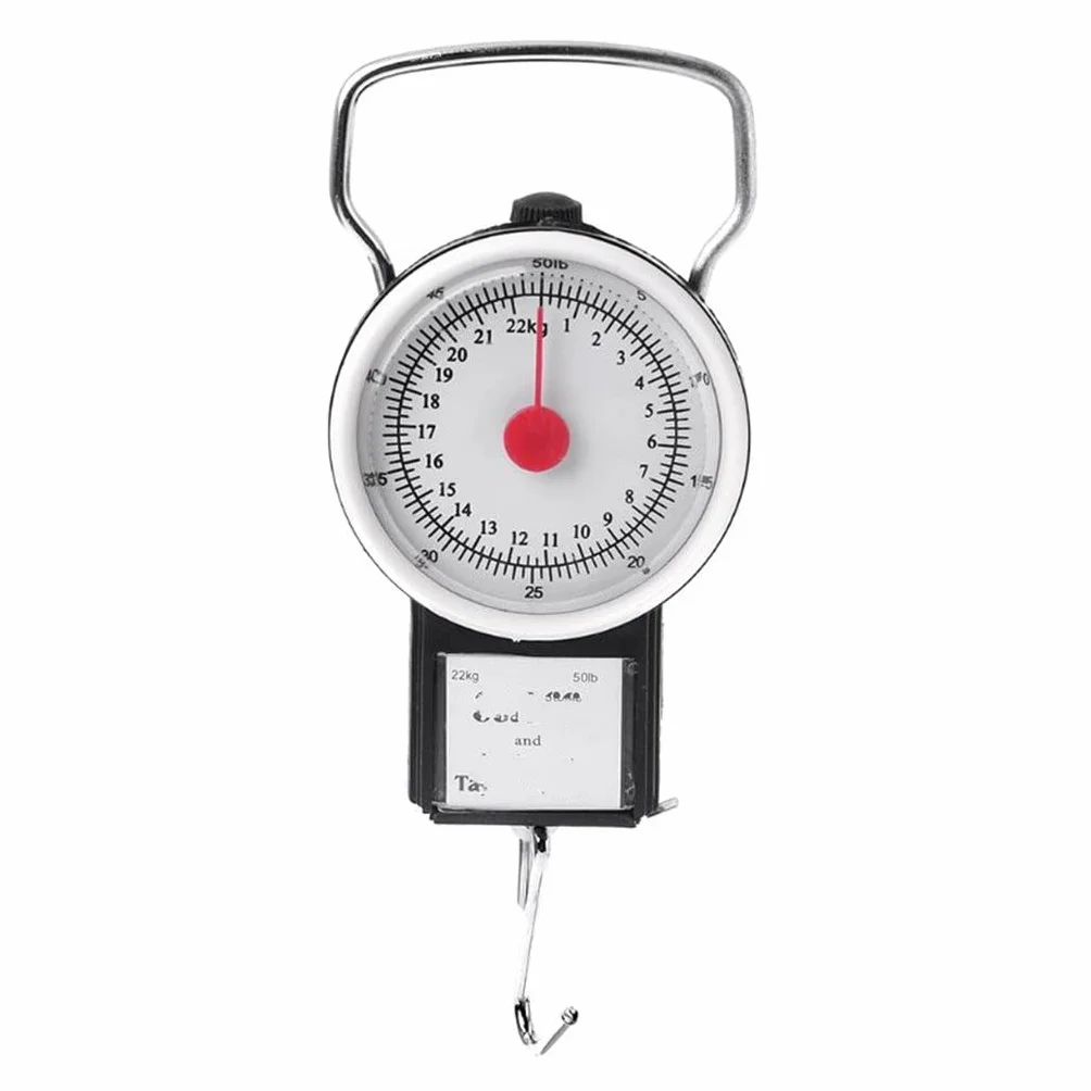 JFDBGU 22kg/50lb Portable Hanging Scale Balance Fish Hook Weighing Kitchen Measuring Tape Fishing Scales