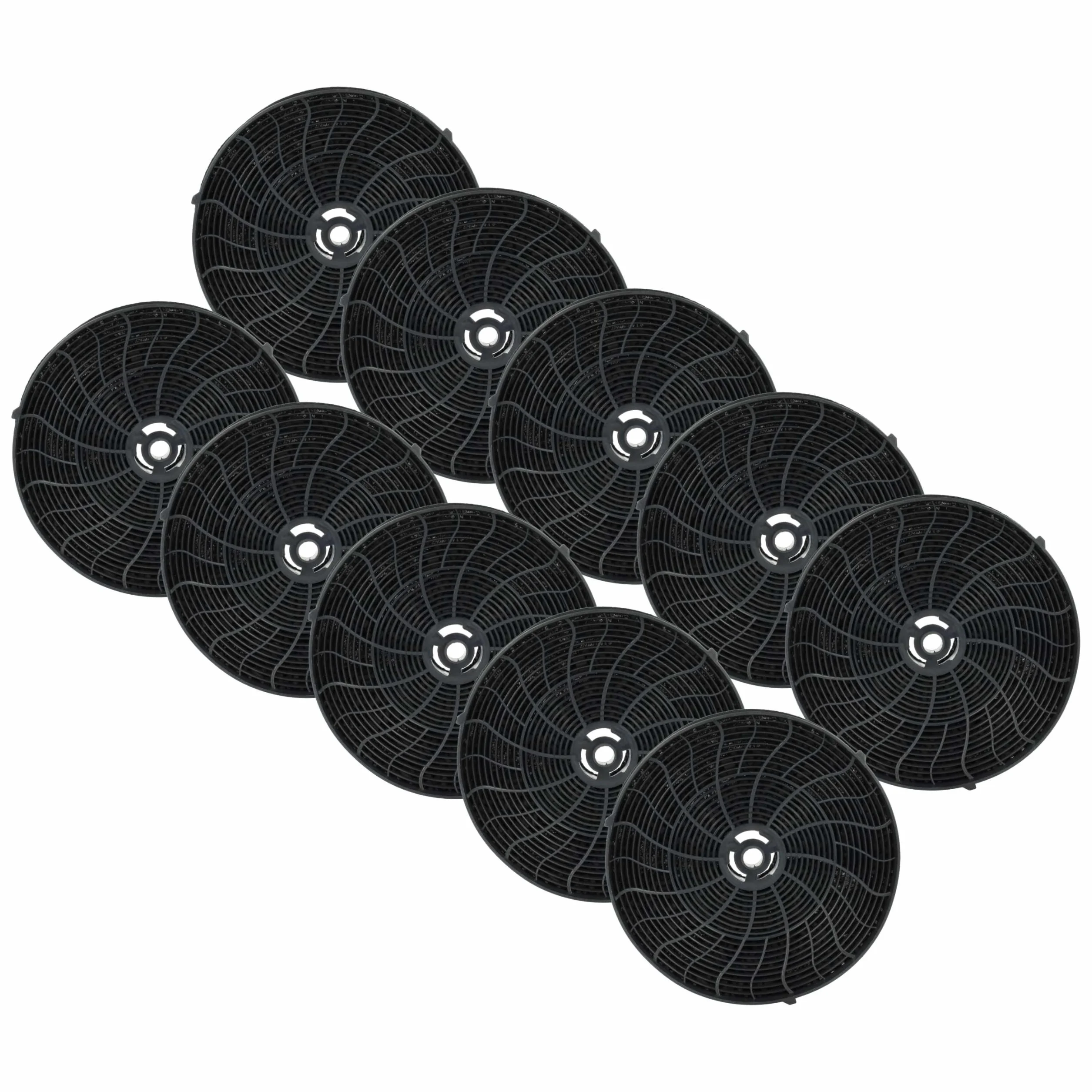 vhbw 10 filtrów z węglem aktywnym kompatybilne z Samsung NK24N9804VB/UR, NK36M7070VS/EF, NK36M7070VB/UR, NK36M7070VB/EF okap kuchenny
