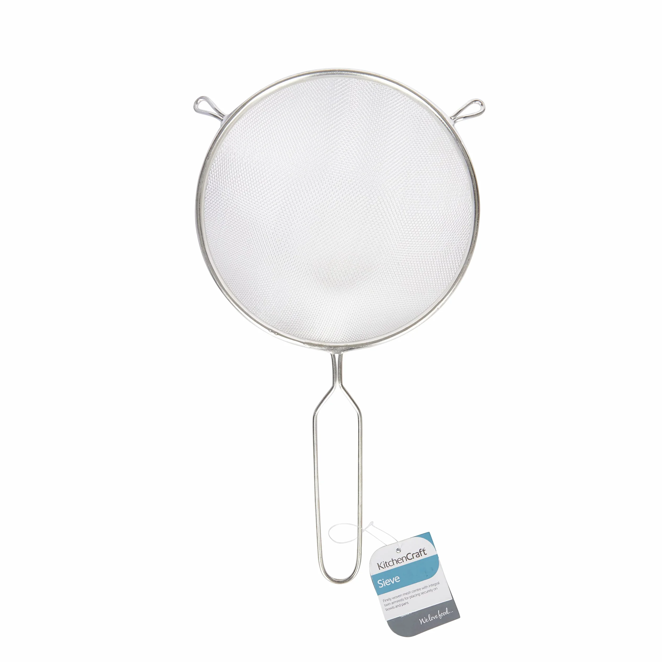 KitchenCraft Duże Sito Kuchenne, Stal Nierdzewna Pokryta Cyną, 20 cm - Kolor Srebrny