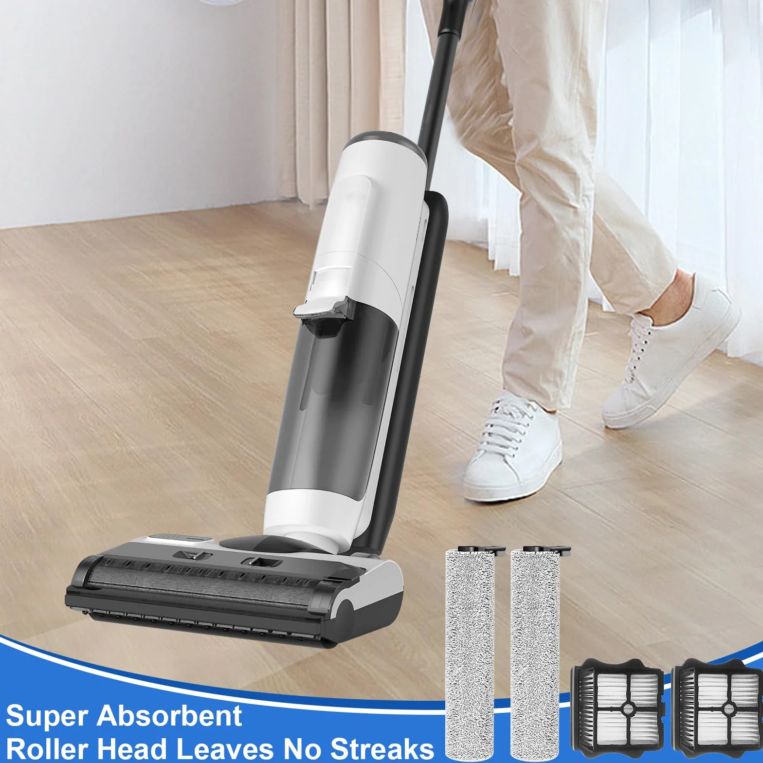 Szczotka rolkowa i filtr do Tineco Floor One S5 STEAM odkurzacza parowego Części zamienne, 2 szczotki rolkowe + 2 filtry + 1 szczotka do czyszczenia