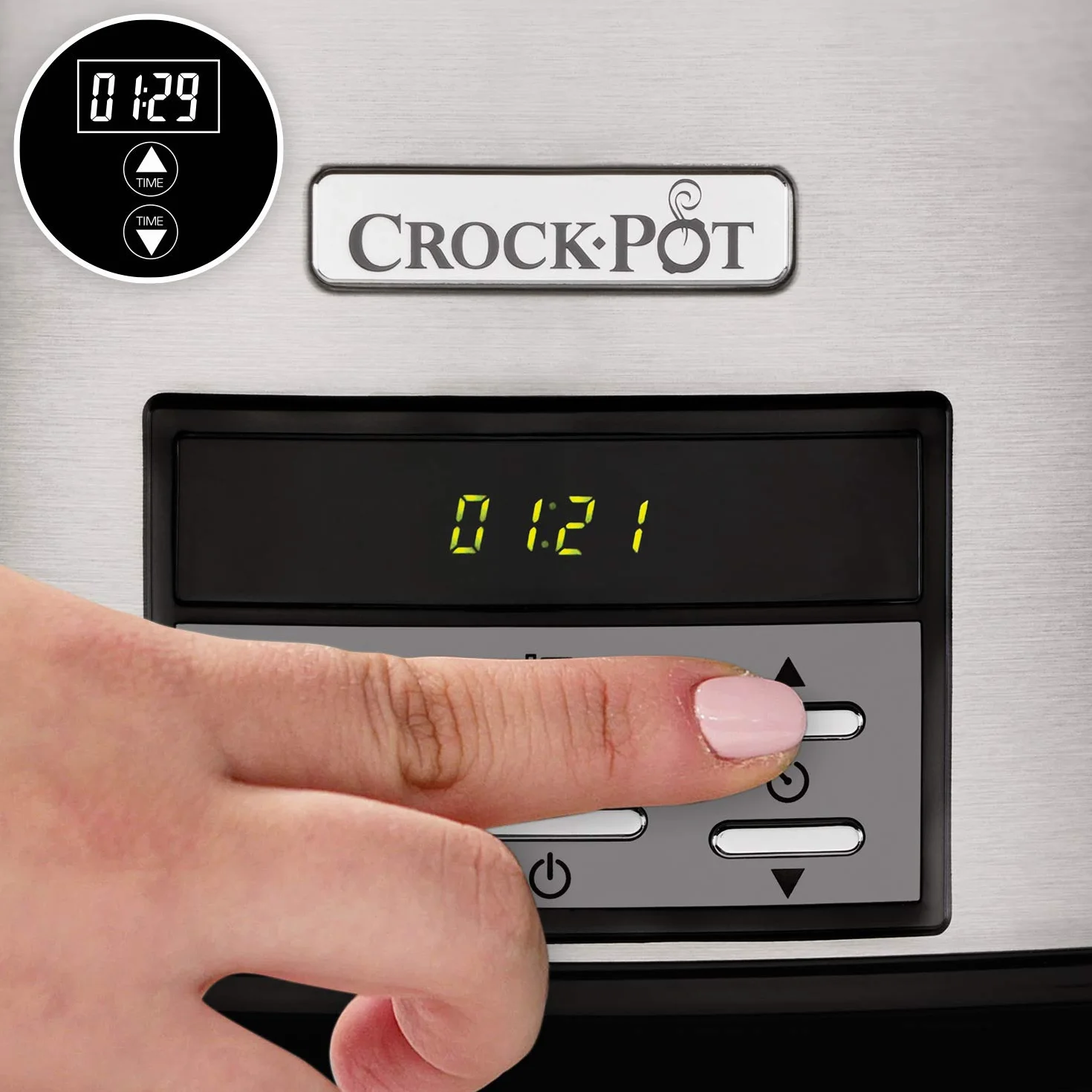 Crock-Pot Csc063X Wolnowar, Czarny/Srebrny, 7,5 l