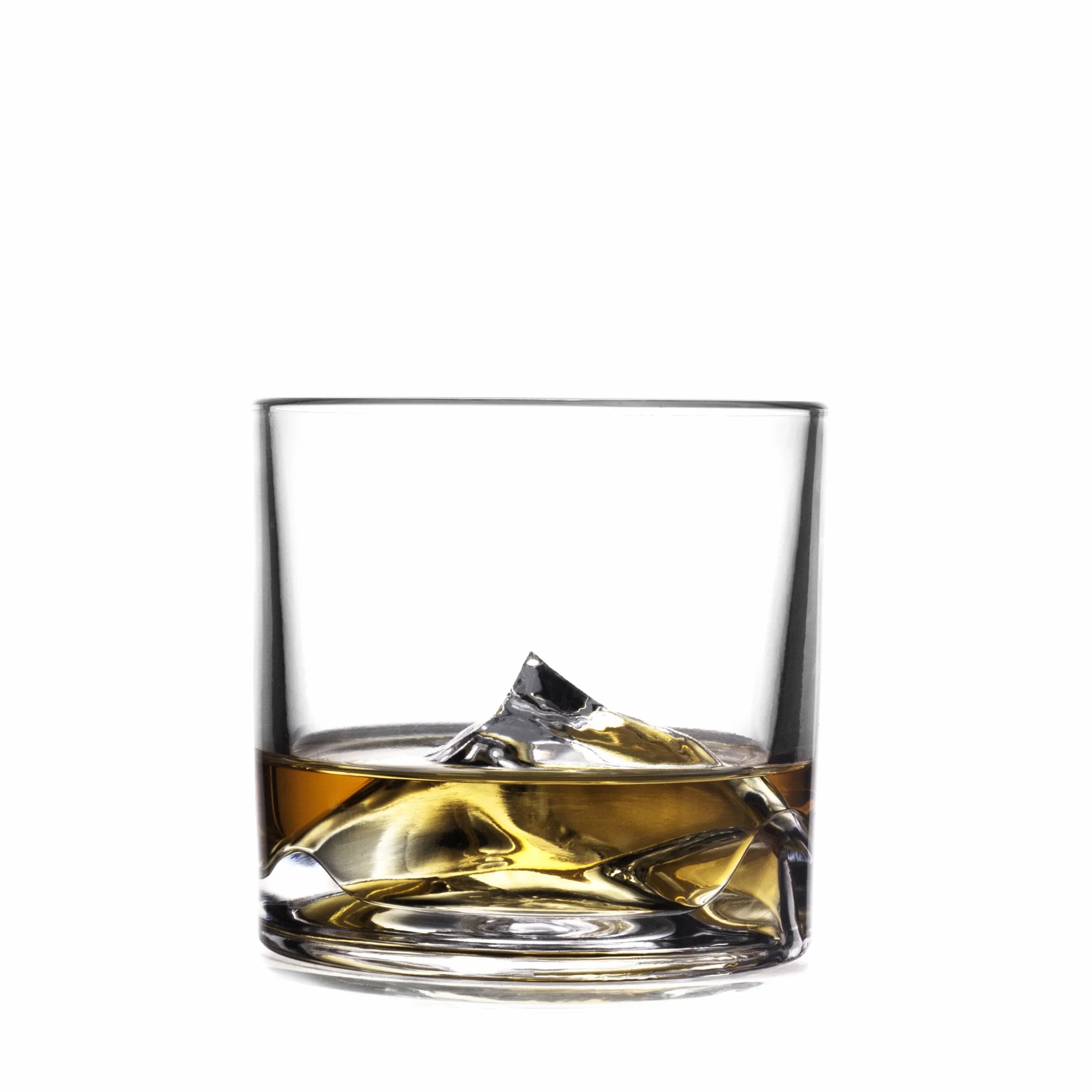 LIITON Mount Everest Ciężkie kryształowe szklanki do whisky, zestaw 2 sztuk, grube, zamrażalne szklanki do burbona, po 0,5 kg, prezenty do whisky premium dla mężczyzn, mrożone kryształowe koktajle