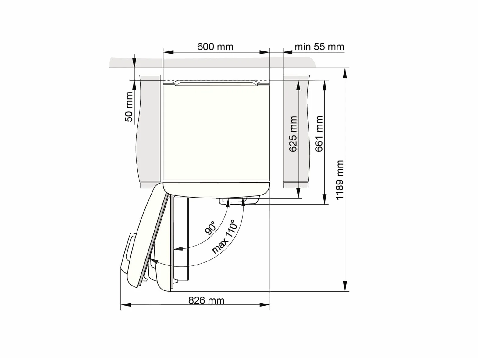GORENJE ONRK619DC-L lodówko-zamrażarka / 300 l/zawias drzwiowy: lewy/kompresor inwerterowy/NoFrostPlus/oświetlenie wewnętrzne LED/FastFreeze