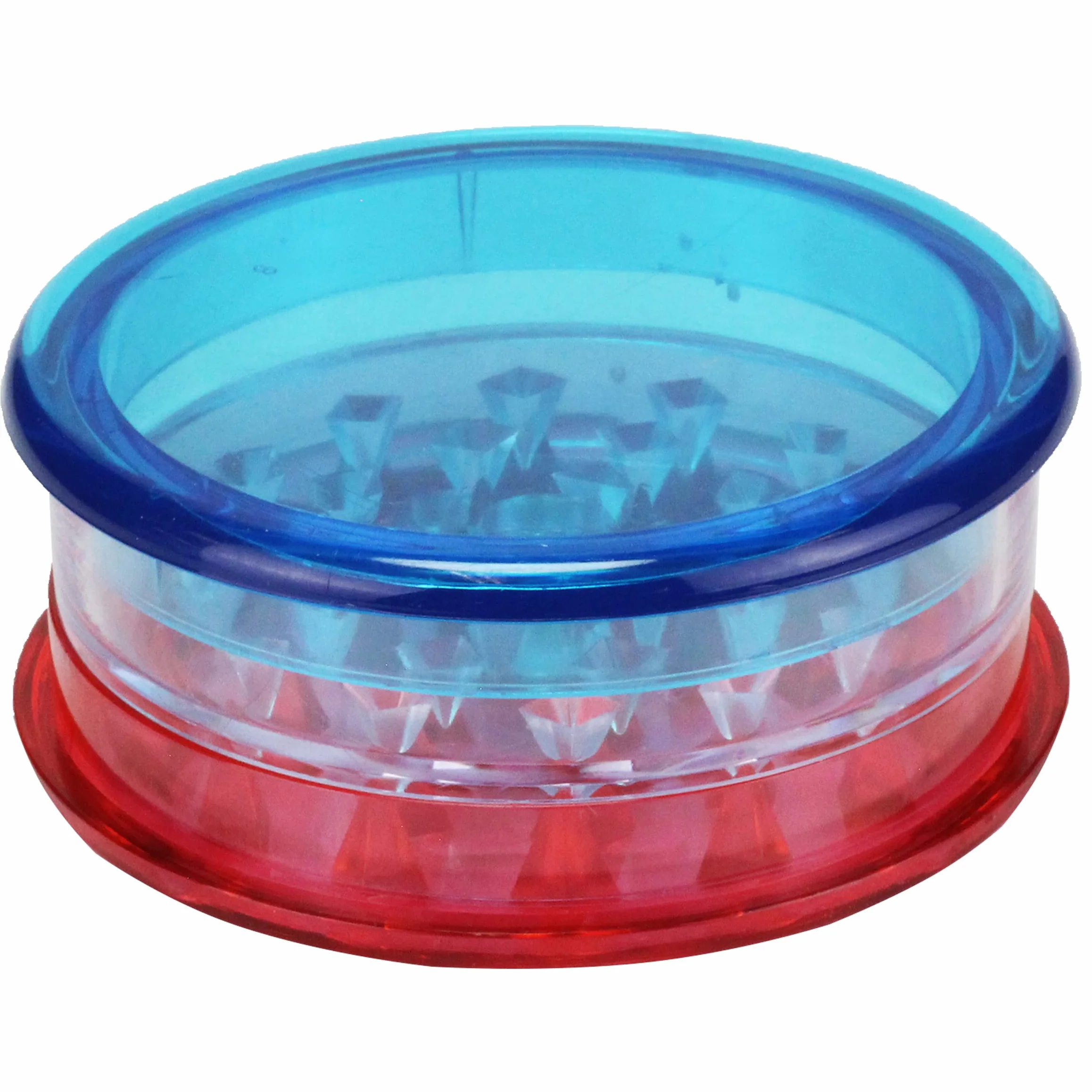 1 szt. Młynek plastikowy z tworzywa sztucznego 60 mm trzy części łącznie z łożyskiem. Wybierz swój ulubiony kolor (niebiesko-biało-czerwony)