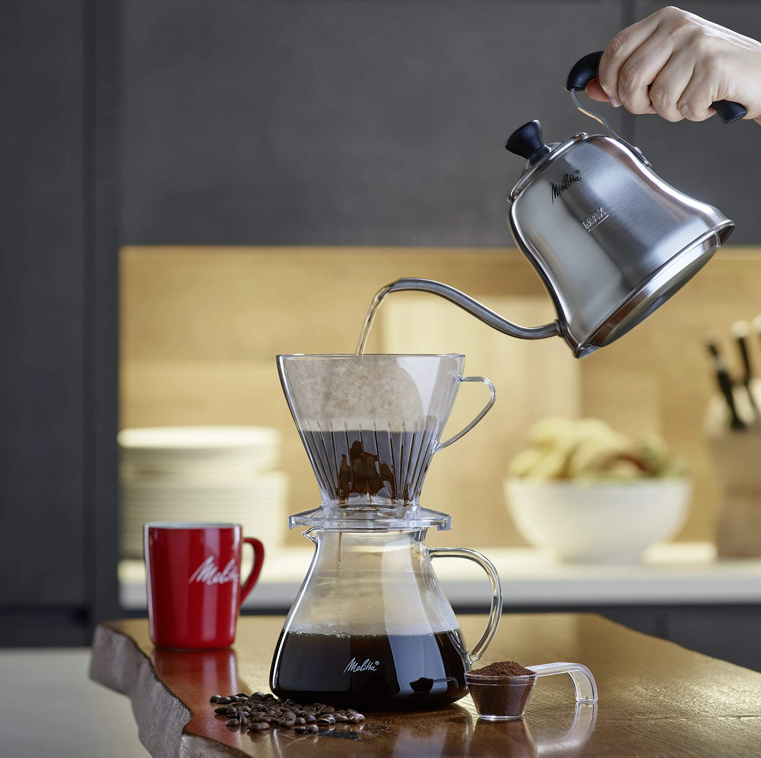 Melitta Dzbanek ze szkła borokrzemowego, wytrzymały i odporny na wysokie temperatury, 1 l, 217632