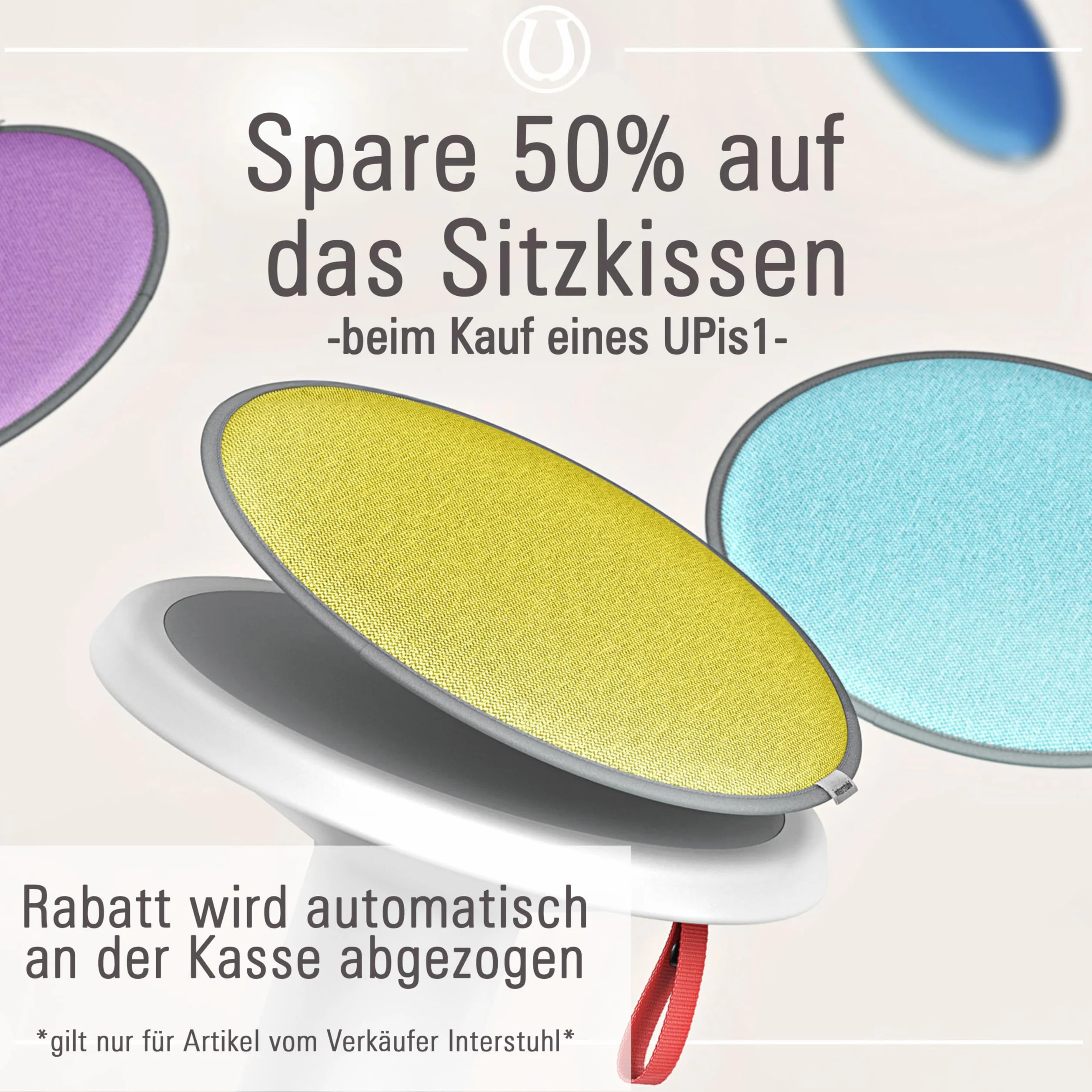 Interstuhl® UPis1 poduszka do siedzenia premium – wyjątkowo wygodna poduszka na krzesło idealnie nadaje się na taboret, krzesła, ławki i podłogi (edycja standardowa, głęboka czerń)