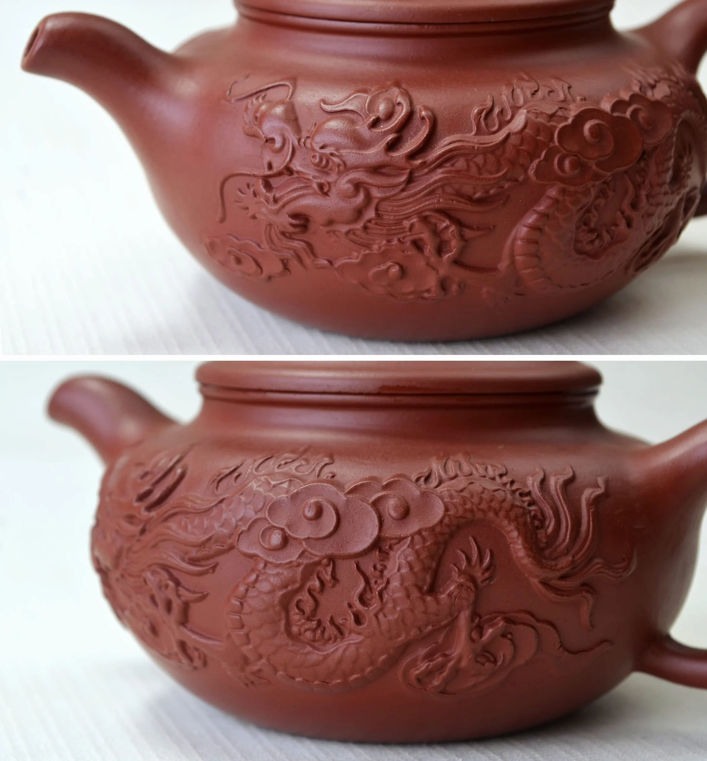Czajniczek 243 ml chiński Yixing oryginalny czarny glina Zisha Classics garnek zaparzacze herbata (czerwony smok)