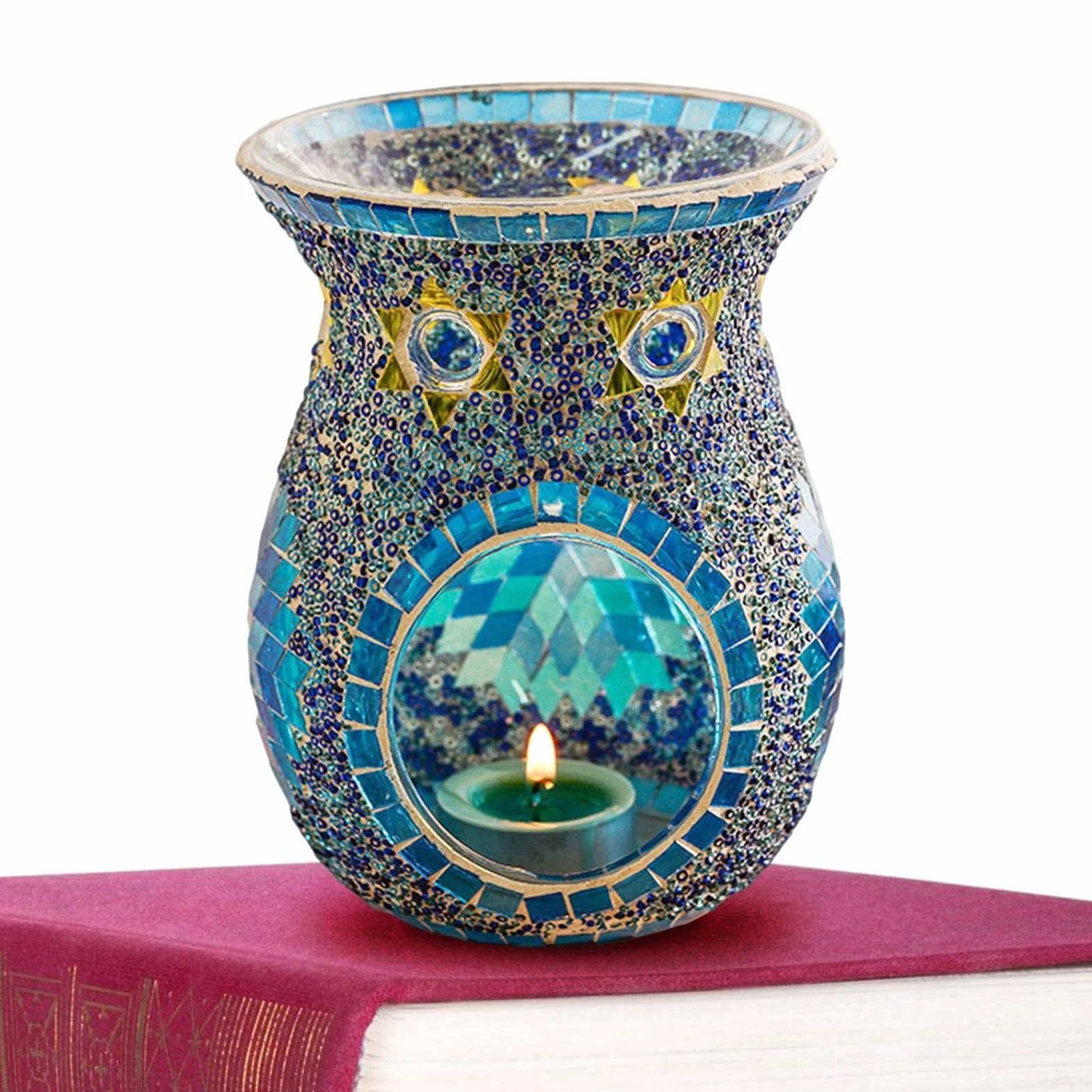 Ceramiczna lampa zapachowa do wosku, ?wiecznik na podgrzewacze, palnik na olej, lampa zapachowa ze ?wiecznikiem na ?wiece, ?wiecznik typu , baza zapachowa, palnik zapachowy