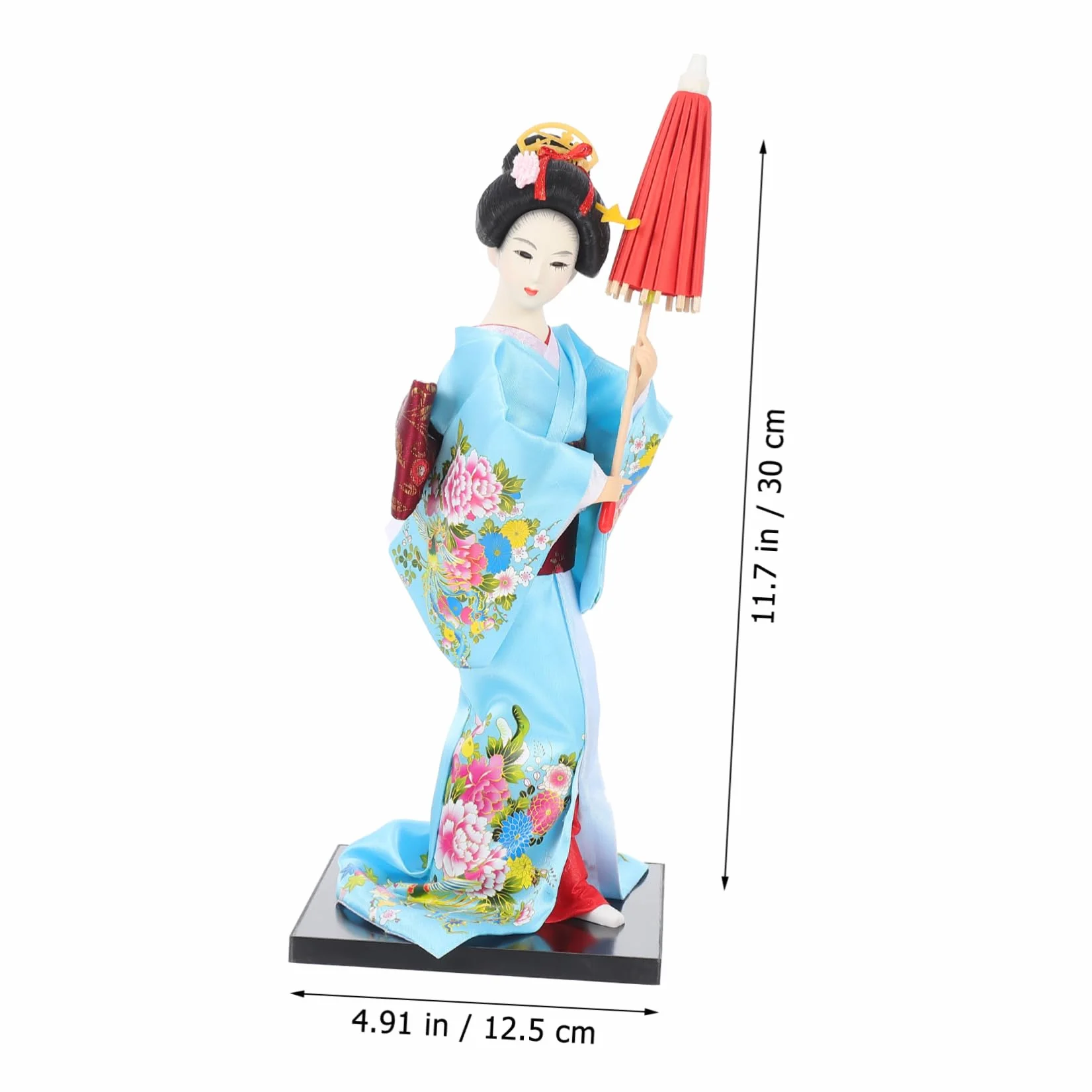 Garneck japońska lalka gejsza figurka kimono tradycyjna dekoracja kolekcjonerska azjatyckie rzemiosło
