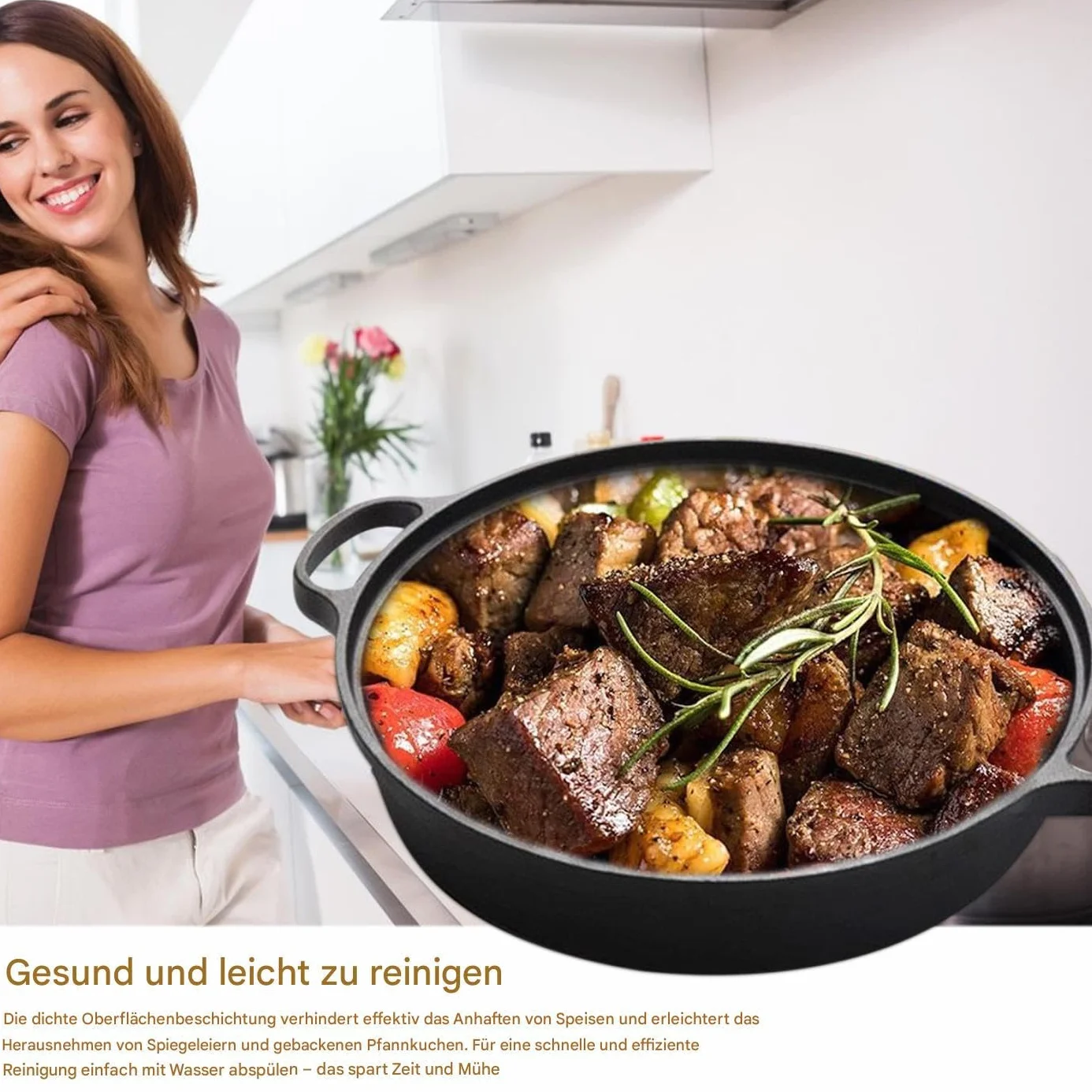 Nieprzywierające Patelnie Ergonomiczny Termoizolacyjny Uchwyt | Patelnia Nieprzywierająca Z Pokrywką Do Kuchenek Indukcyjnych Ergonomiczne narzędzie kuchenne do omletów, naleśników,