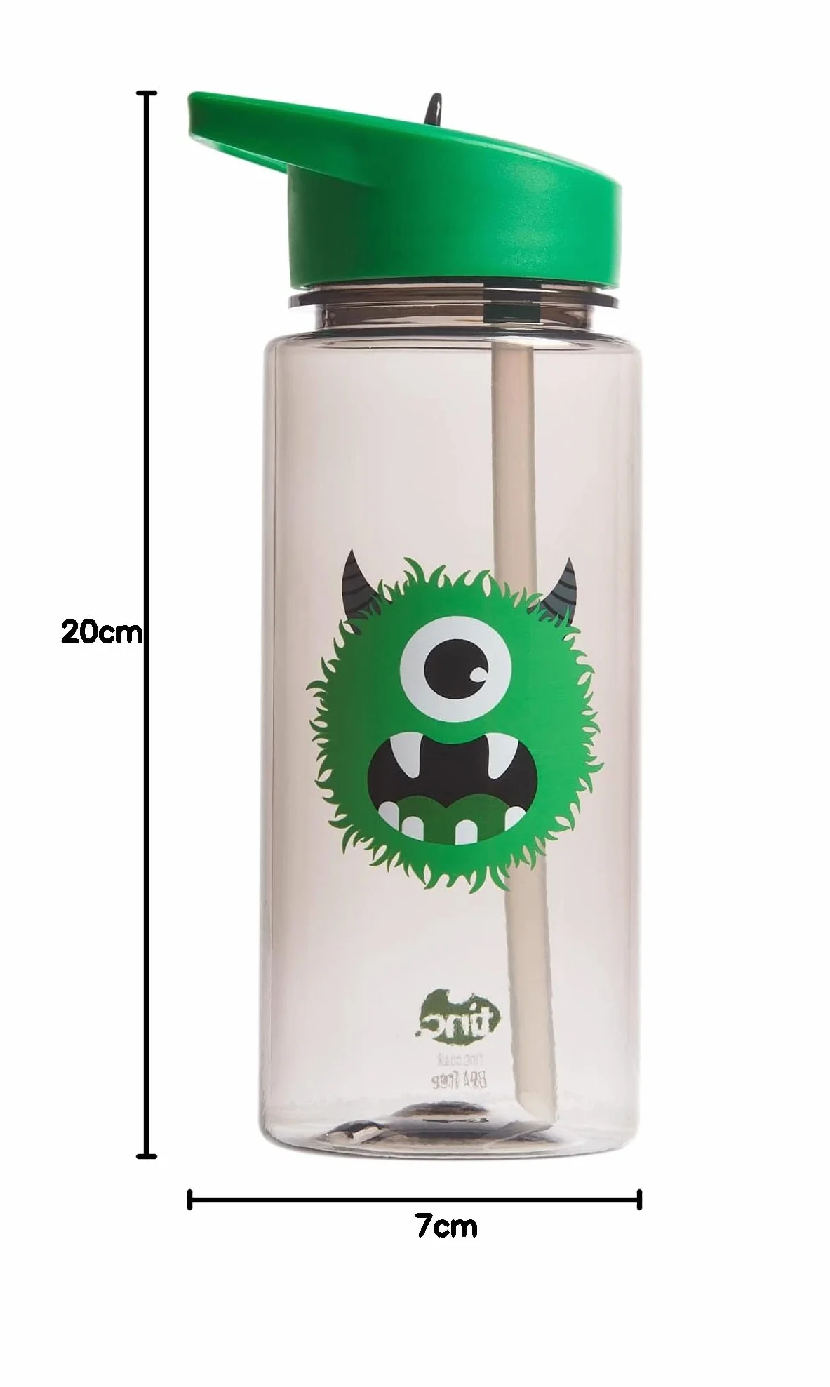 Tinc Green Camo 550 ml, szczelna butelka na wodę dla dzieci ze słomką, do szkoły i na wakacje, nie zawiera BPA