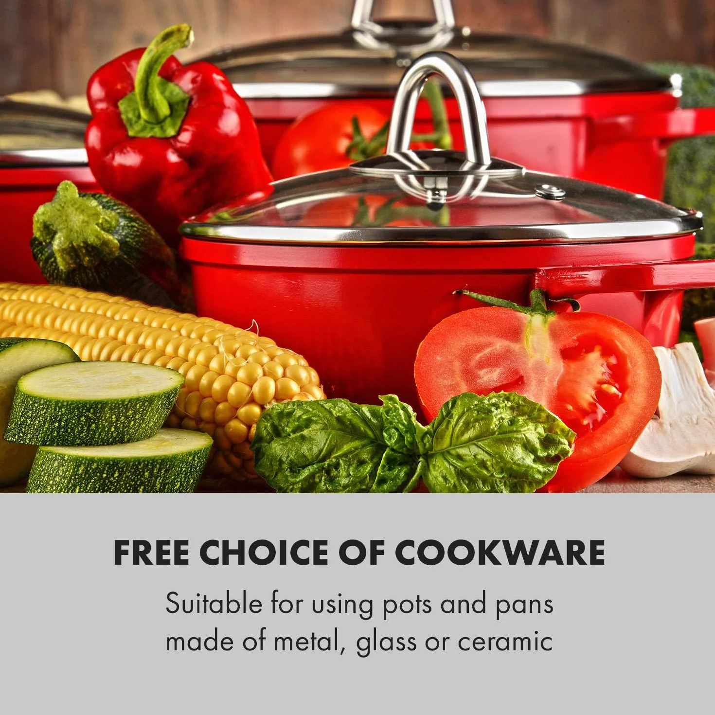 Klarstein Cookbuddy Podwójna płyta grzewcza 2400 W ceramika szklana 2x18 cm