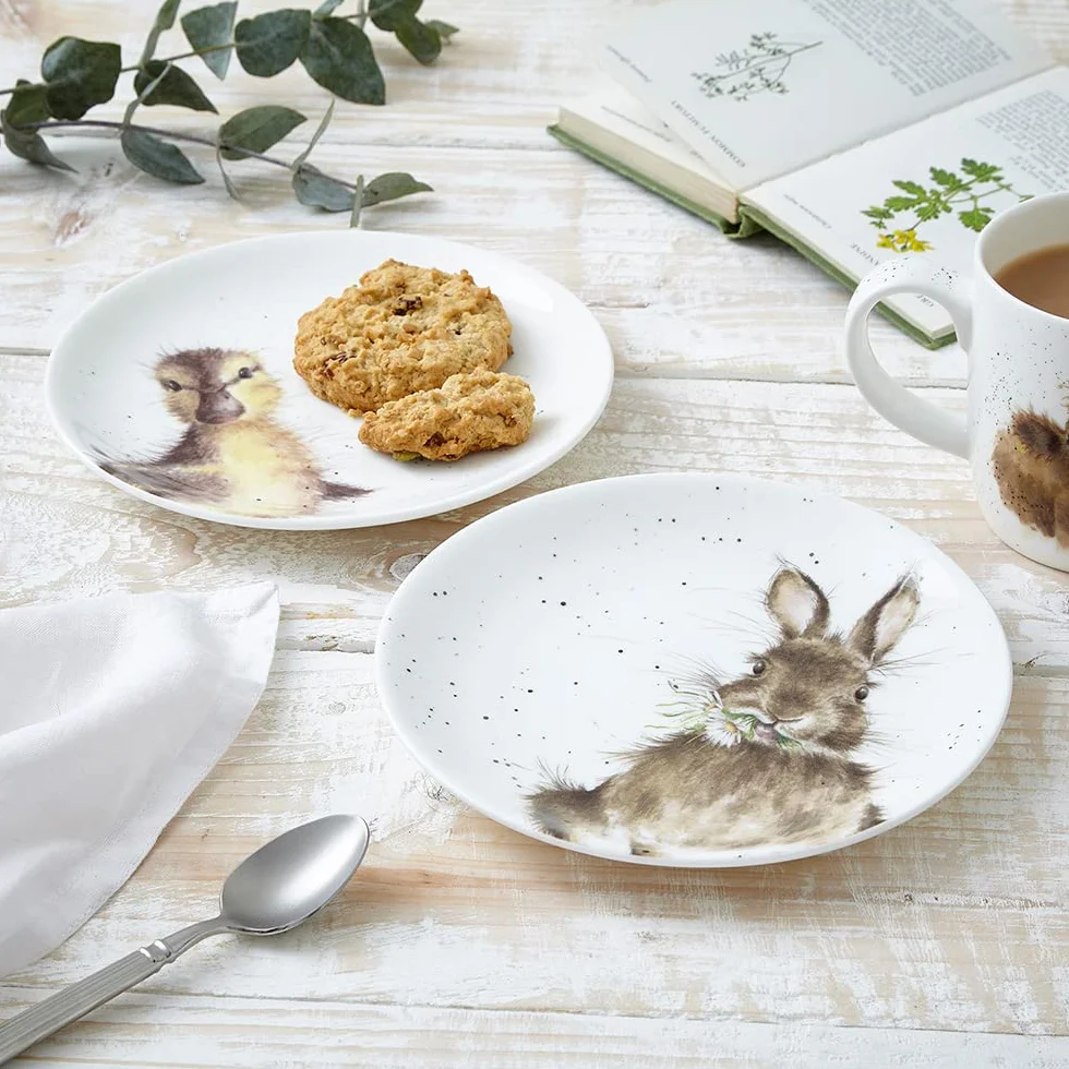 Portmeirion Home & Gifts Wrendale Coupe talerze zestaw 2 szt. (króliczka i kaczątka), wielokolorowe (WND3994-XW)