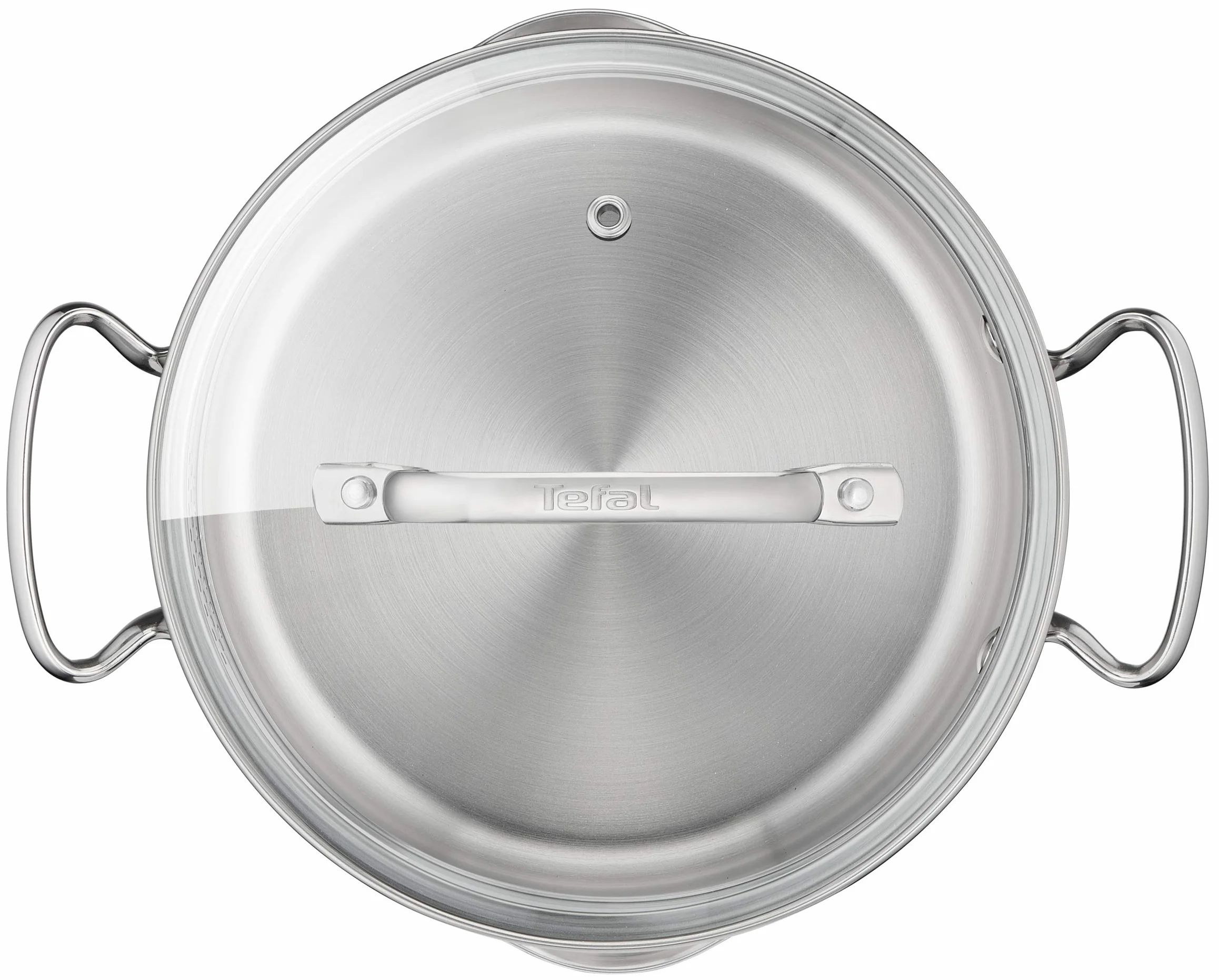 TEFAL Duetto+ G719S734 Zestaw garnków stalowych 7-elementowy: Garnek z pokrywką do odcedzania 5L, 2,9L, 2L, rondel 1,5L, Pokrywki z otworami do odcedzania