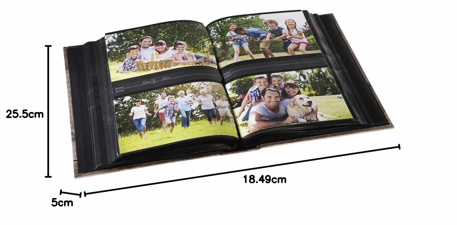 Hama Batzi Memo Album, 100 czarnych stron (50 arkuszy), pasuje do 200 zdjęć w formacie 10 x 15 cm, niedźwiedź