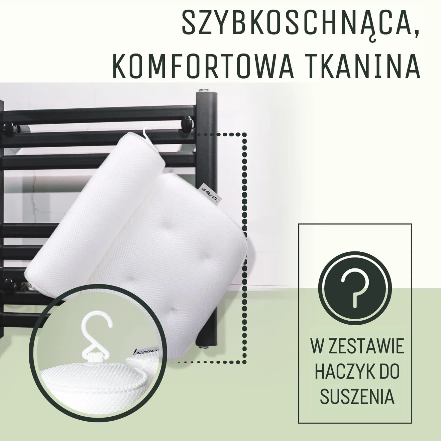 SilverRack Poduszka łazienkowa premium (biała) - [Zwycięzca testu] poduszka pod szyję do wanny z przyssawkami jako akcesoria kąpielowe - poduszka do wanny, aby się zrelaksować i czuć się dobrze