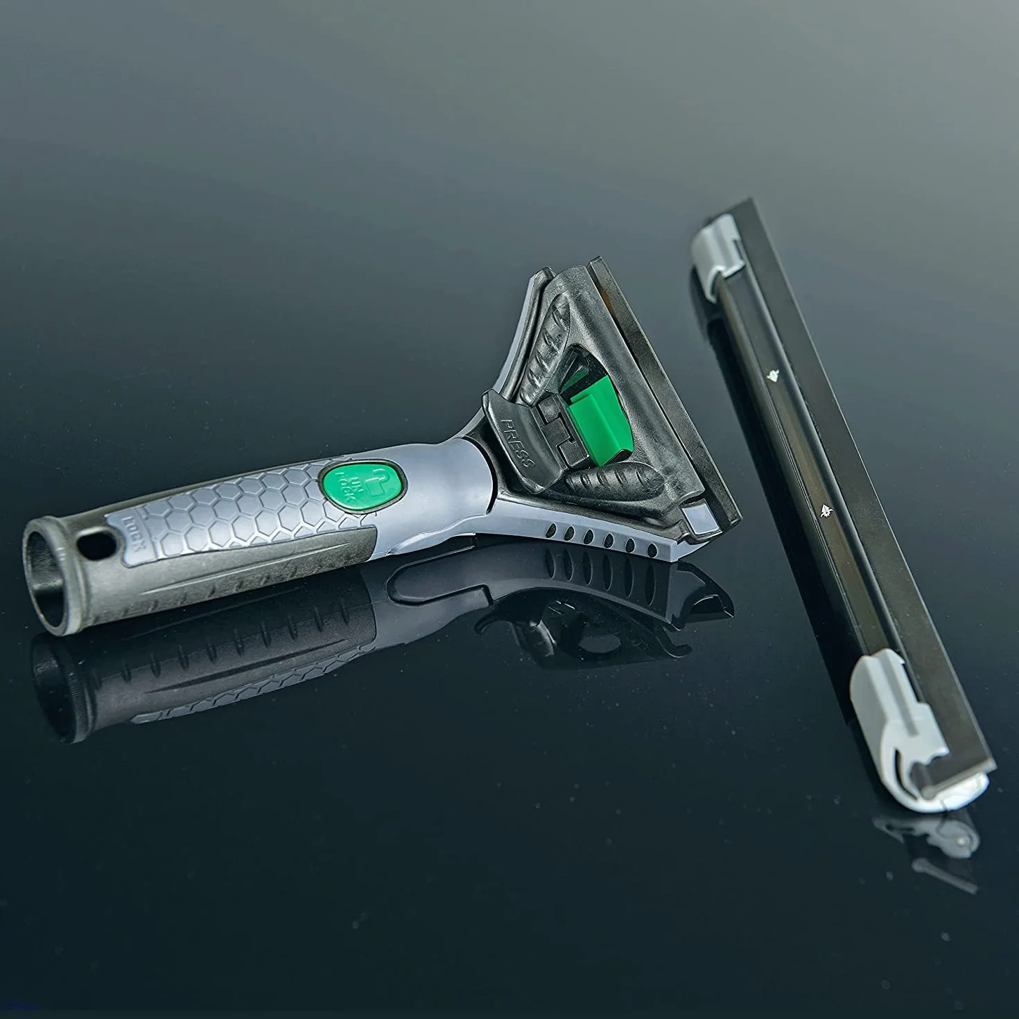 UNGER ErgoTec Ninja AKN10 zestaw startowy do czyszczenia okien 2 w 1 (w zestawie myjka + ściągacz, do profesjonalnego czyszczenia okien/czyszczenia szyb)