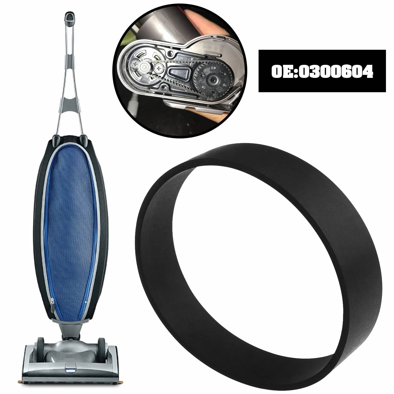 4 szt. pasków do odkurzacza 0300604 kompatybilne z Oreck XL pionowy odkurzacz gumowe paski zamienne 232 mm obwód 16 mm szerokość