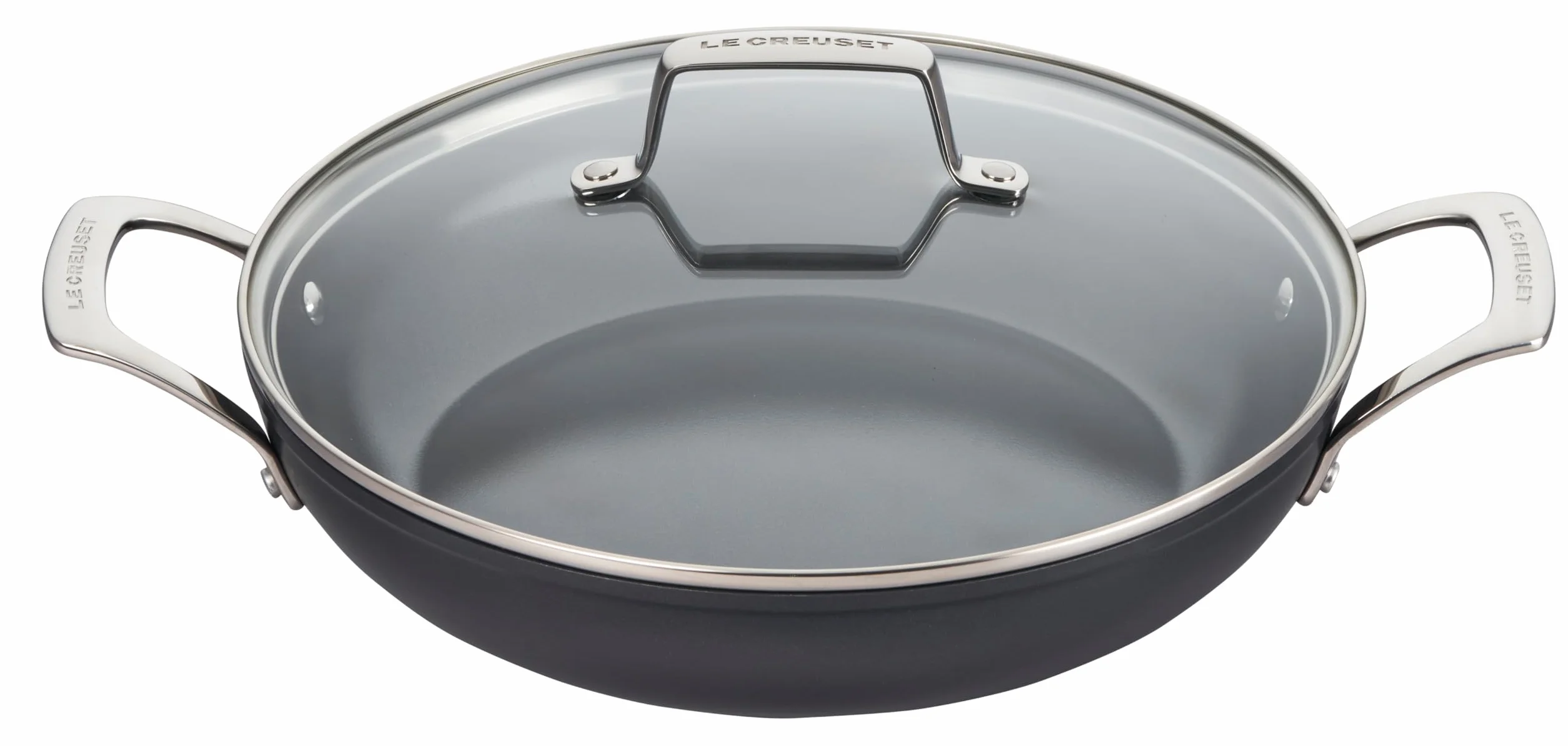 Le Creuset Niezbędna nieprzywierająca ceramiczna płytka braiser ze szklaną pokrywką, 3,5 l