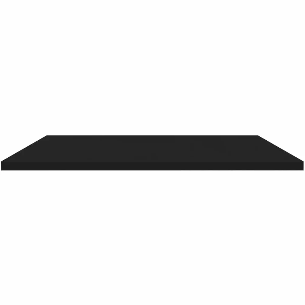 Regał na książki, 8 sztuk, czarny, z materiału drewnopochodnego, 80 x 50 x 1,5 cm, półka regałowa do regałów ściennych, modułowe rozszerzenie, do biura, salonu, sypialni, piwnicy o dużej