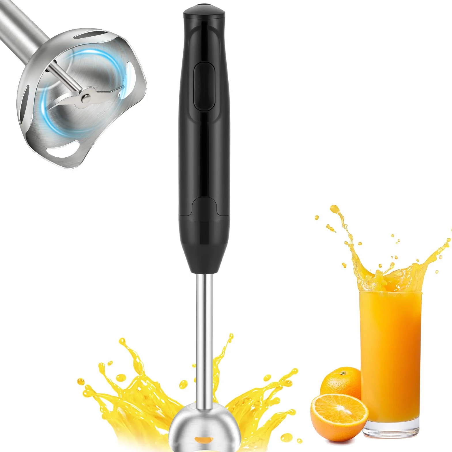 AXFEE Blender Ręczny, 400 W, Ze Stali Nierdzewnej, Elektryczny Blender Do Purierowania, Do Kuchni, Dla Niemowląt, Sałatek, Sosów, Puree