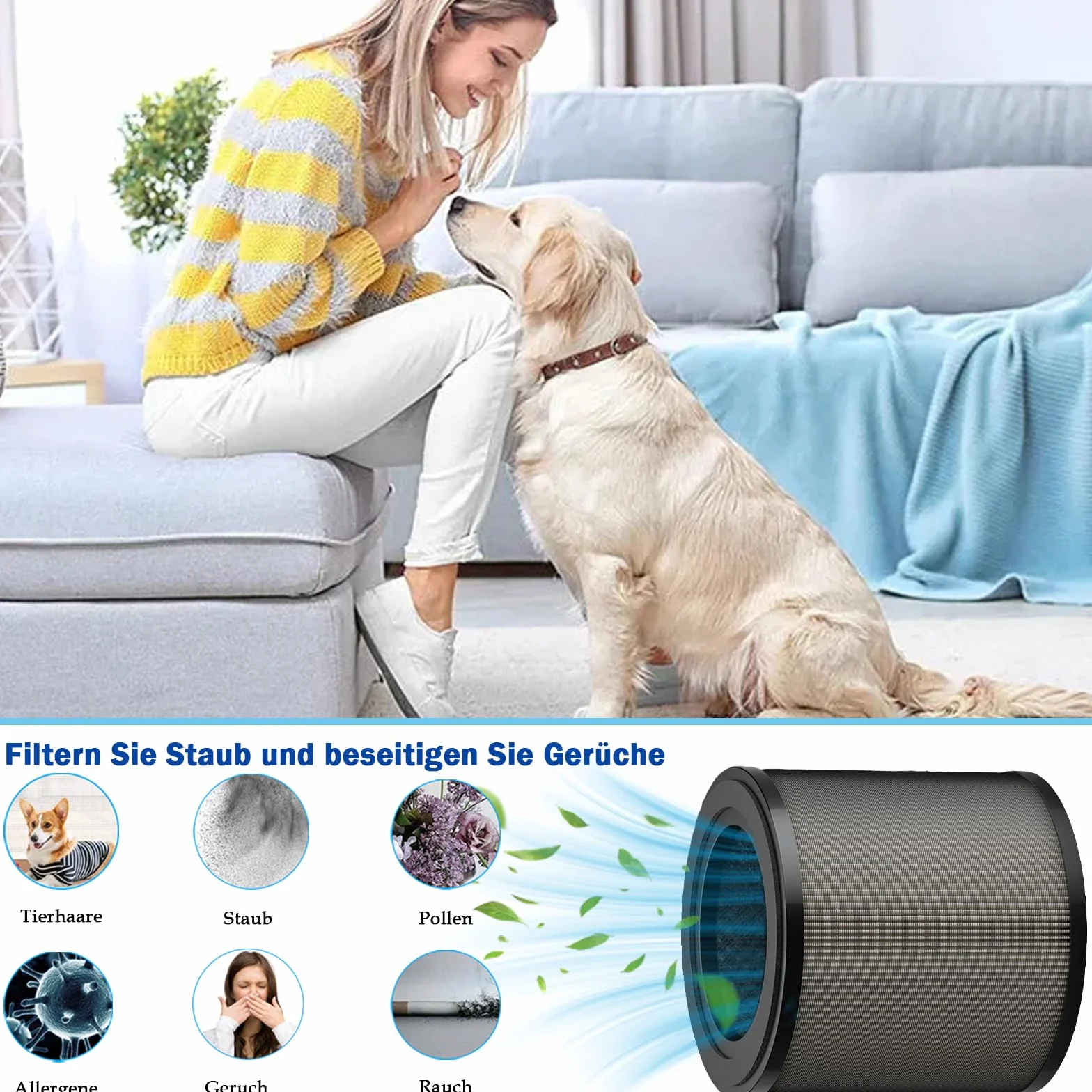 FY0910 Filtr zamienny do oczyszczaczy powietrza Philips 900 Seria AC0950/10 AC0951/13, 3-w-1, H13 True HEPA z wysokowydajnym węglem aktywnym i filtrem wstępnym - Filtr zamienny FY0910/30 (2 sztuki)