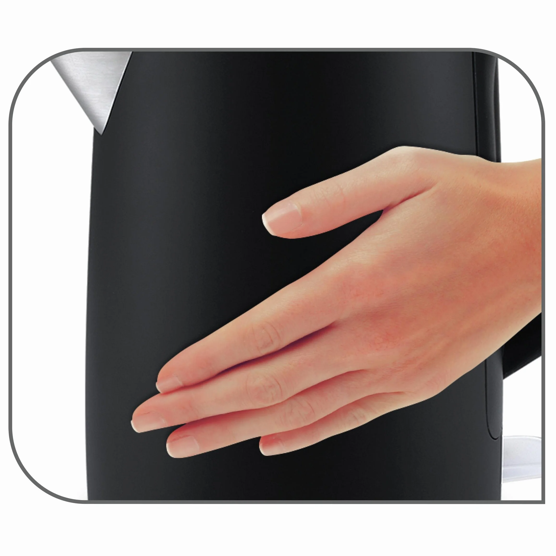 Tefal Safe to Touch KO3718 | podwójne ścianki | 1,5 l | pokrywa pomocnicza | otwór obracany o 360° | czarny