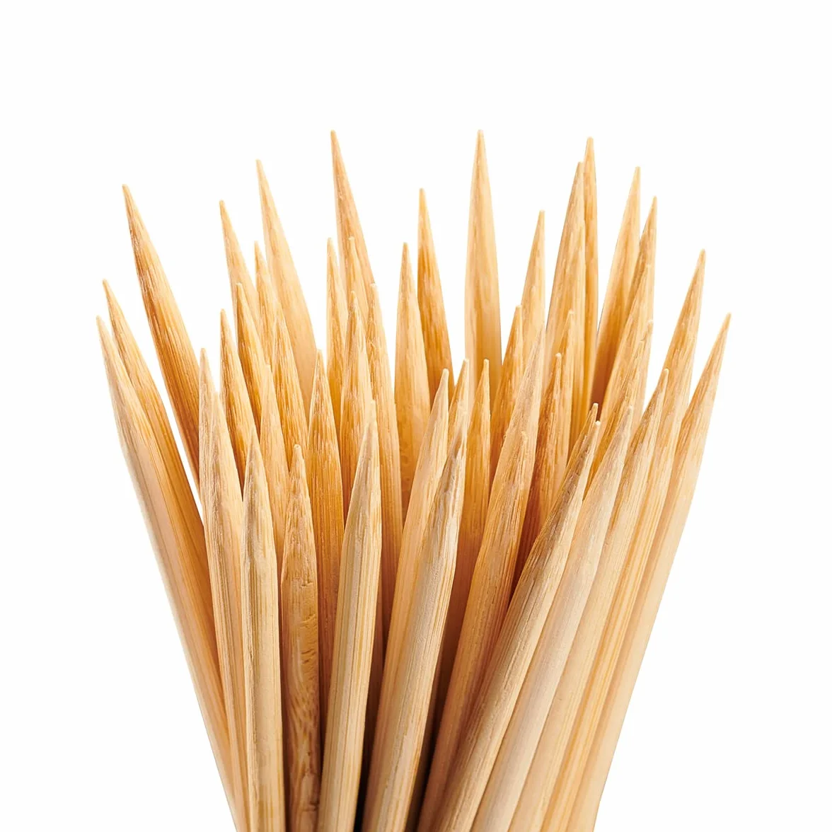 100 sztuk, 20 cm bambusowe szaszłyki do szaszłyków, grillowania, owoców, przystawek i koktajli