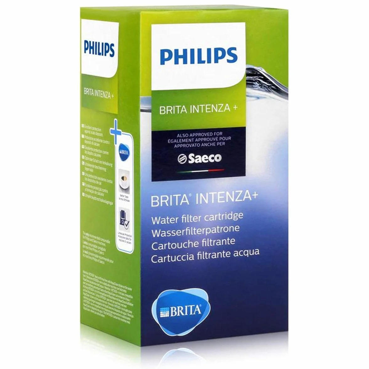 Saeco Intenza+ filtr do wody firmy BRITA, filtr, kartusz, opakowanie 5 sztuk