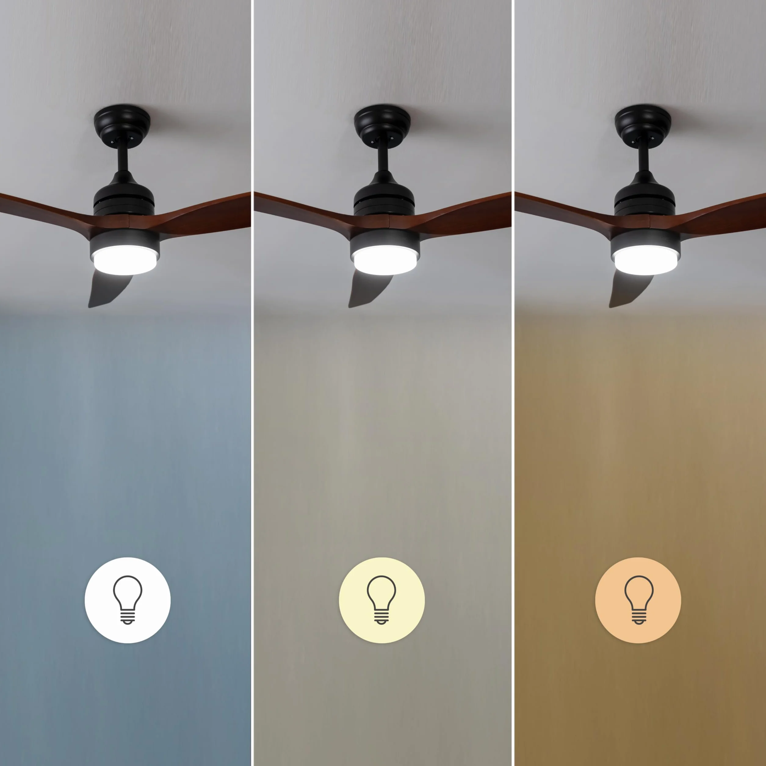 Cecotec - EnergySilence Aero 5275 DarkWood 40 W i 52" wentylator sufitowy, źródło światła, silnik prądu stałego, pilot, oświetlenie LED o podwójnej wysokości, timer, tryb zima-lato