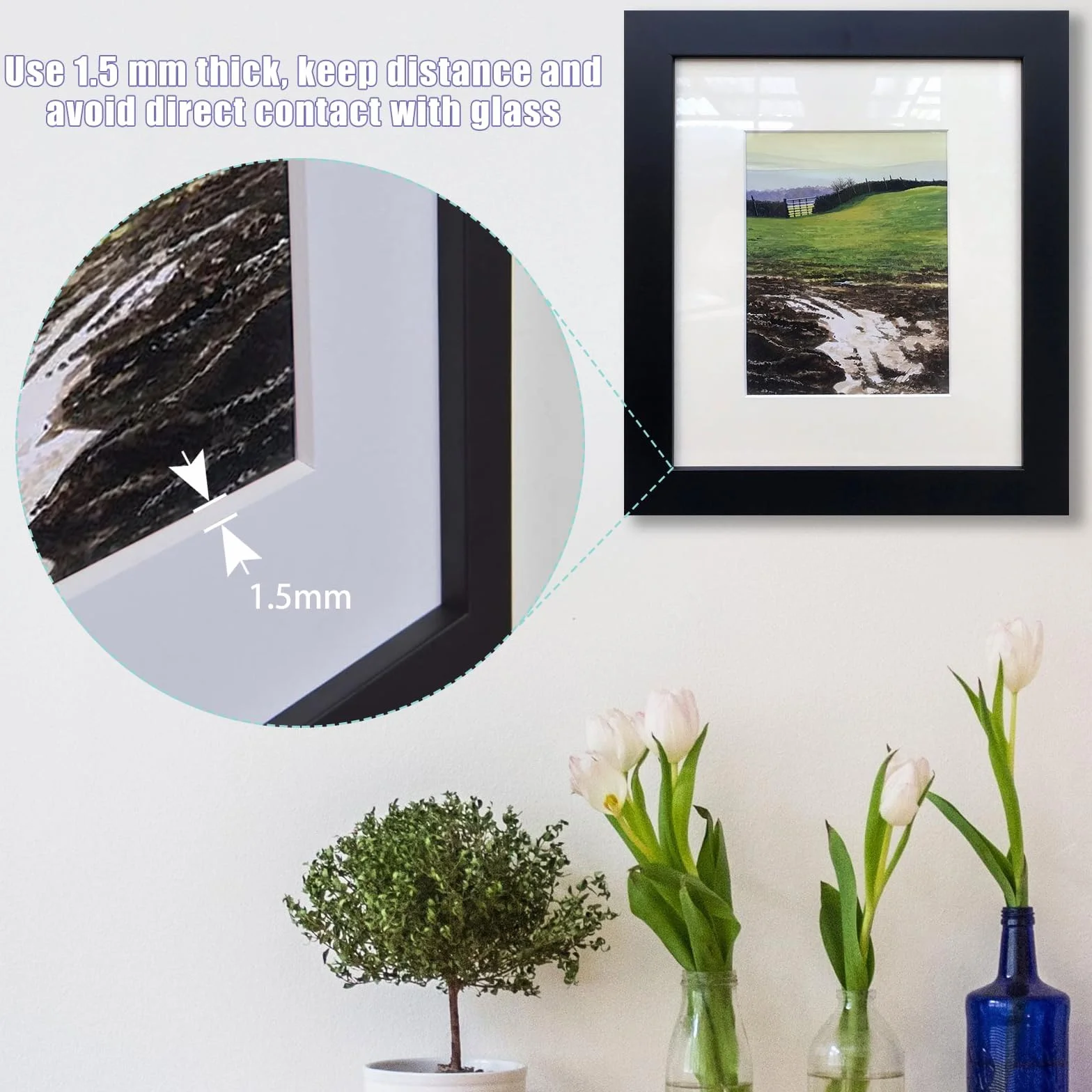 10 sztuk kartonów passe-partout 20 x 25 cm, wymiary zewnętrzne do zdjęć, obrazów, druków artystycznych
