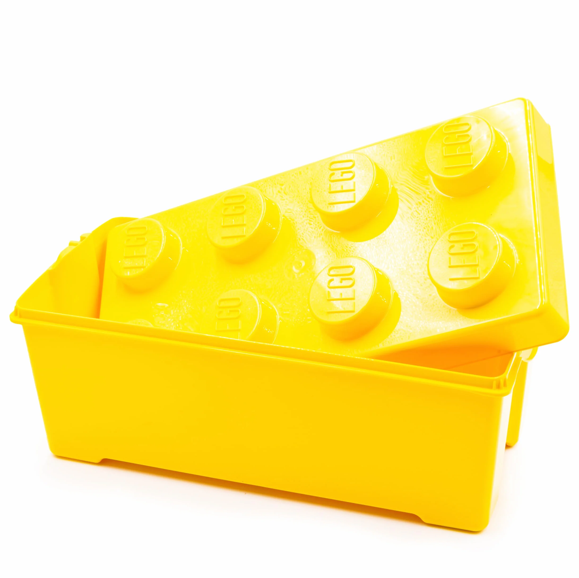 Żółte pudełko do przechowywania z pokrywką, LEGO