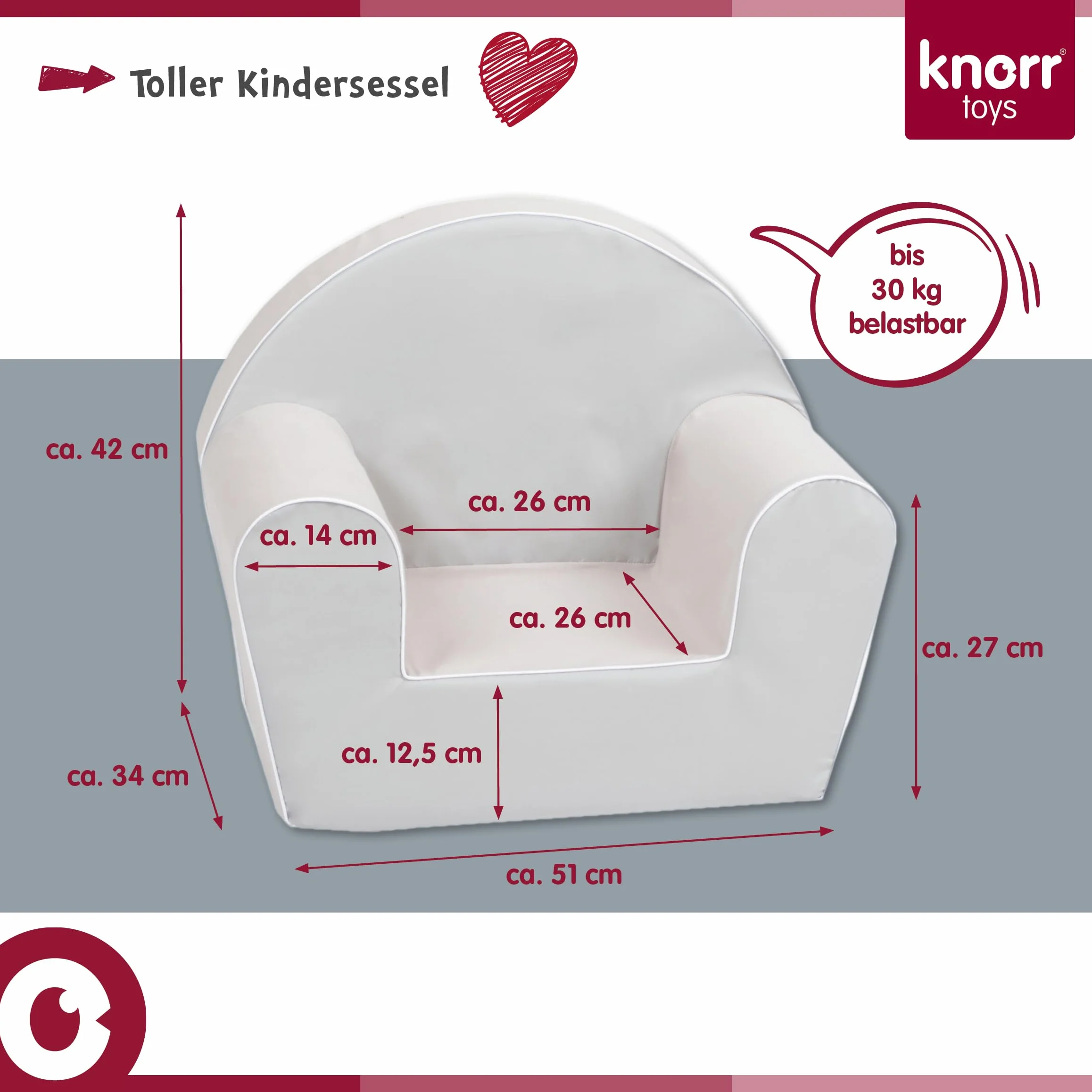 Knorrtoys 74032 krzesło dziecięce Star Blue Pink