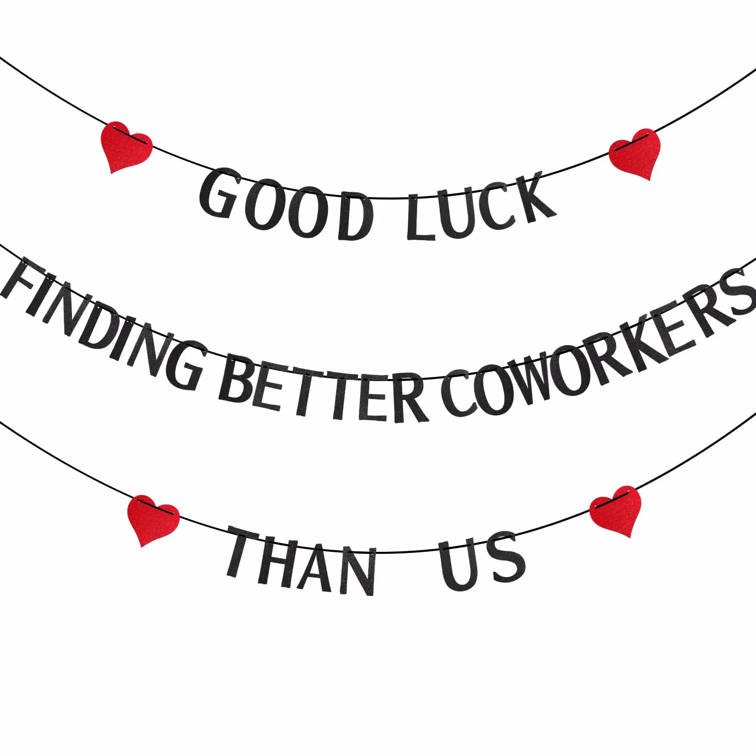 Good Luck Finding Better Coworkers Than Us Baner, Baner na Pozegnanie Wspólpracownika Dekoracje na Przyjecie Pozegnalne Baner na Szczescie Pozostawienie Dekoracji Dla Wspólpracowników