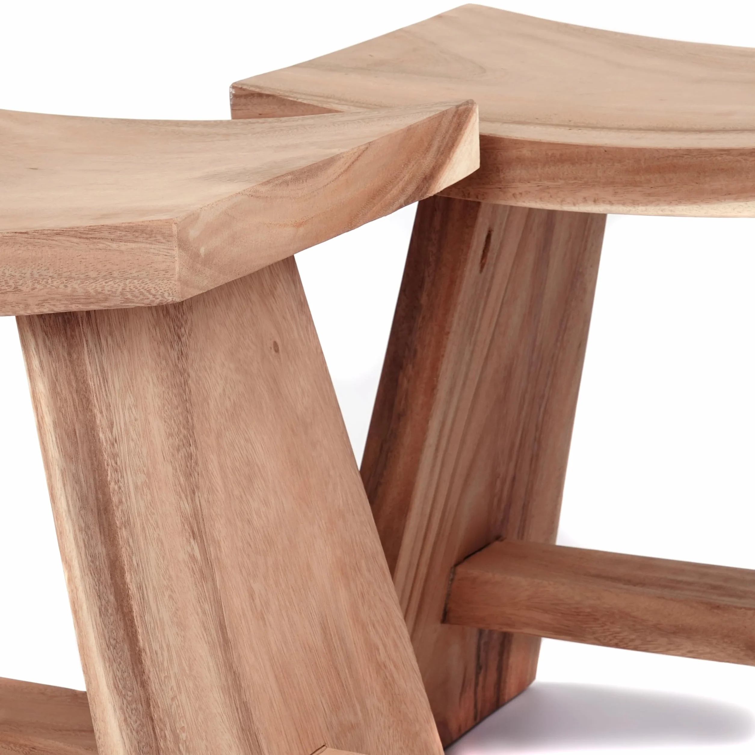Design STOŁEK SIEDZENIOWY FINCA | Suarholz, Akacja, 50 cm | Drewniany taboret, stolik pomocniczy, stołek na rośliny