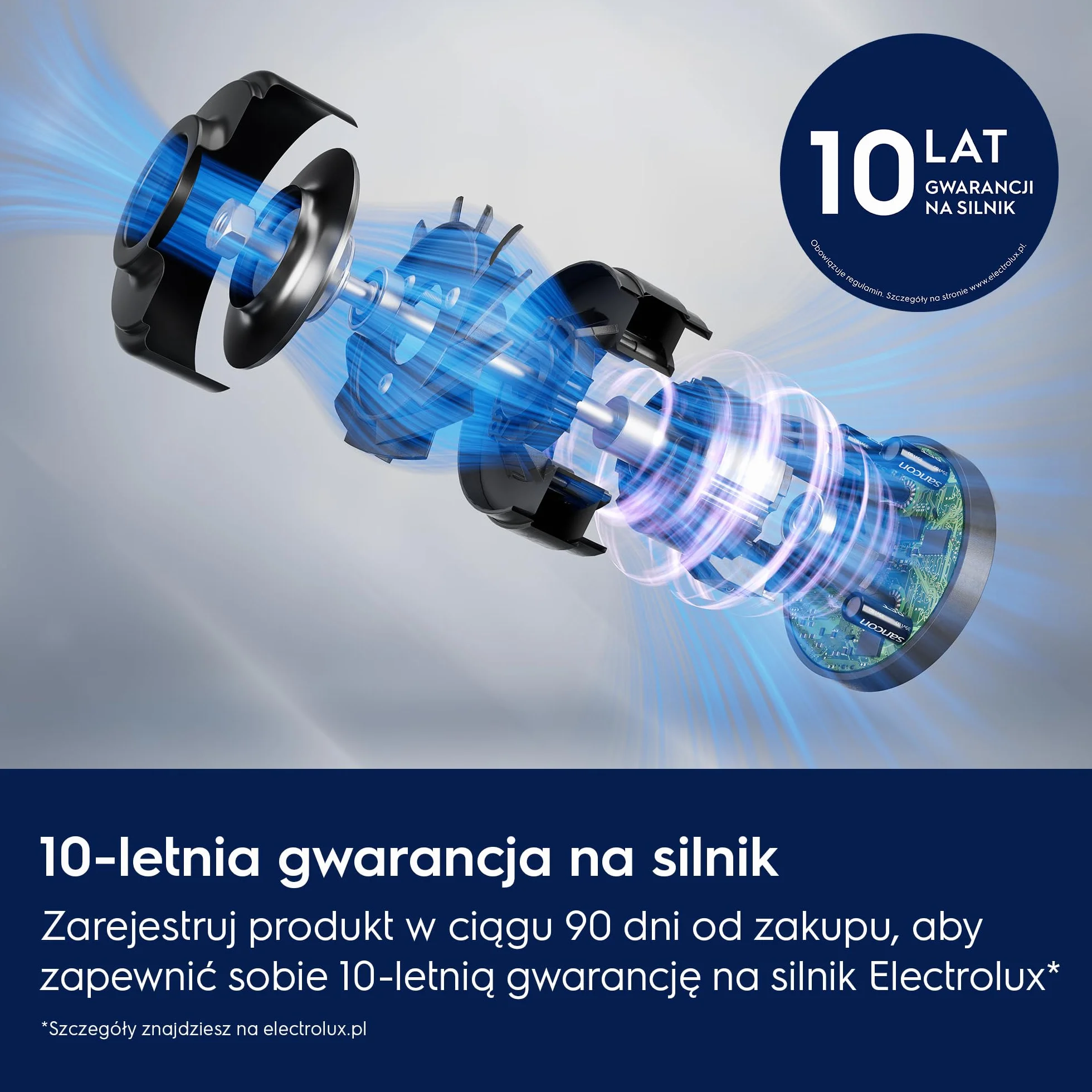 Electrolux Odkurzacz Workowy Pure D8 Silence PD82-8DB, Cicha praca 57dB, Moc 600 W, Automatyczna regulacja mocy, Zasięg 12 m, Szczotka do parkietów, Ssawka 3w1, Zmywalny filtr Hygiene 12, Niebieski