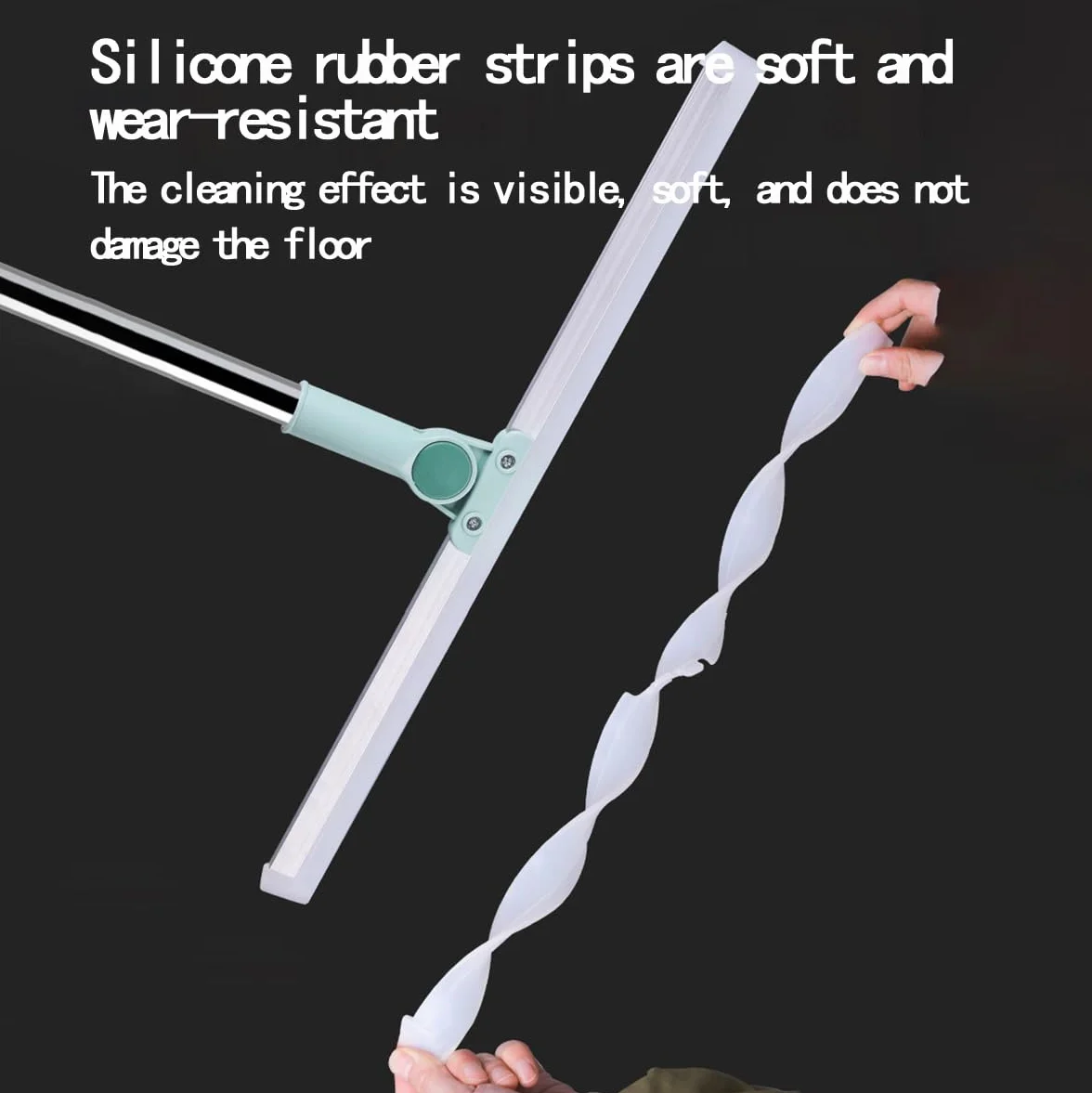 Magic Scrub Broom, Magic Broom Sweeper 3 w 1, wielofunkcyjna silikonowa szczotka do usuwania sierści zwierząt, nadaje się do gładkich podłóg, dywanów (50 cm)