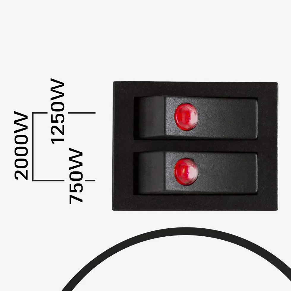 TROTEC Konwektor TCH 19 E Grzejnik elektryczny 750 W 1250 W 2000 W do 24 m² 60 m³