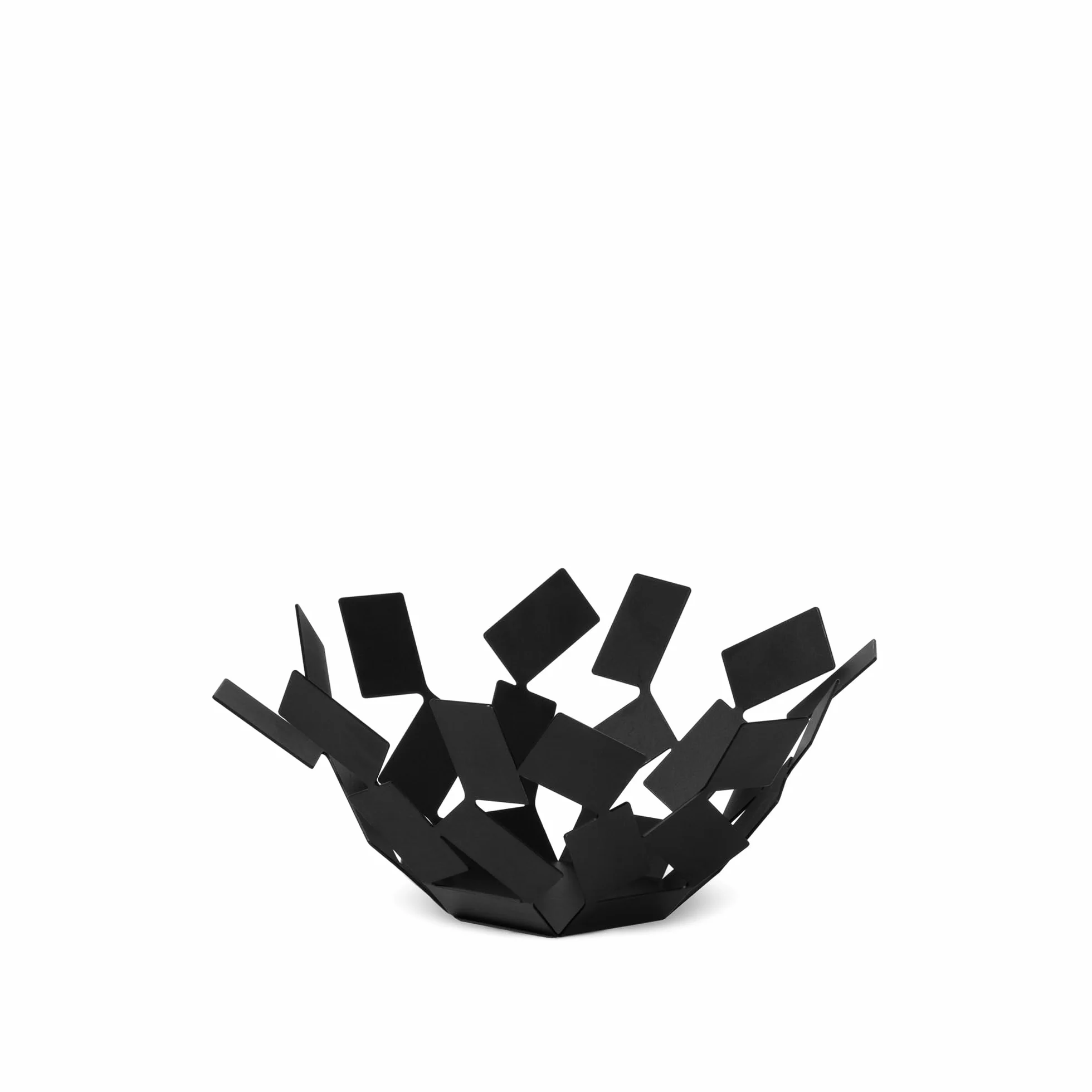 Alessi La Stanza dello Scirocco miska na owoce, stal nierdzewna, czarna, stal szlachetna 18/10, lakierowana na czarno, 2,5 x 27 x 30 cm, MT02 B