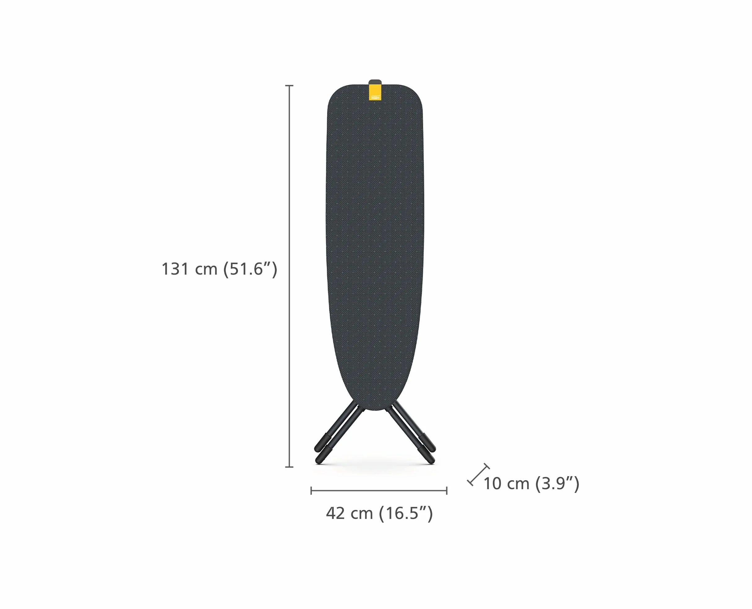 Joseph Joseph Glide Plus Deska do prasowania 110 x 33 cm z regulowanymi nóżkami i zintegrowaną podstawką na żelazko parowe oraz kompatybilnym pokrowcem, zapobiegającym kapaniu, czarna/niebieska