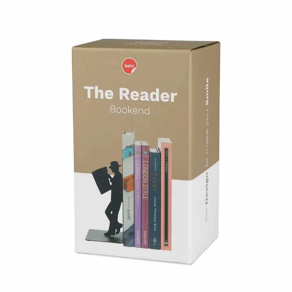 Balvi - The Reader dekoracyjna skrzynka na książki z metalu w kolorze czarnym. Oryginalny design