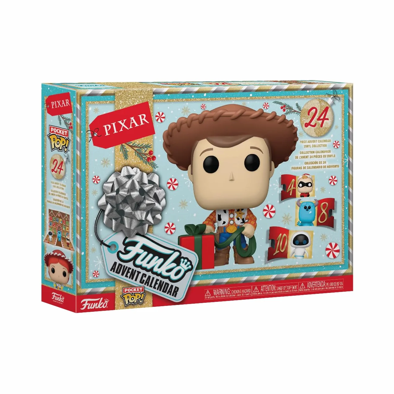 Kalendarz adwentowy Funko: Pixar 2024 - Kolekcja Pixar - 24 dni niespodzianek - kolekcjonerskie minifigurki winylowe - tajemnicze pudełko - pomysł na prezent