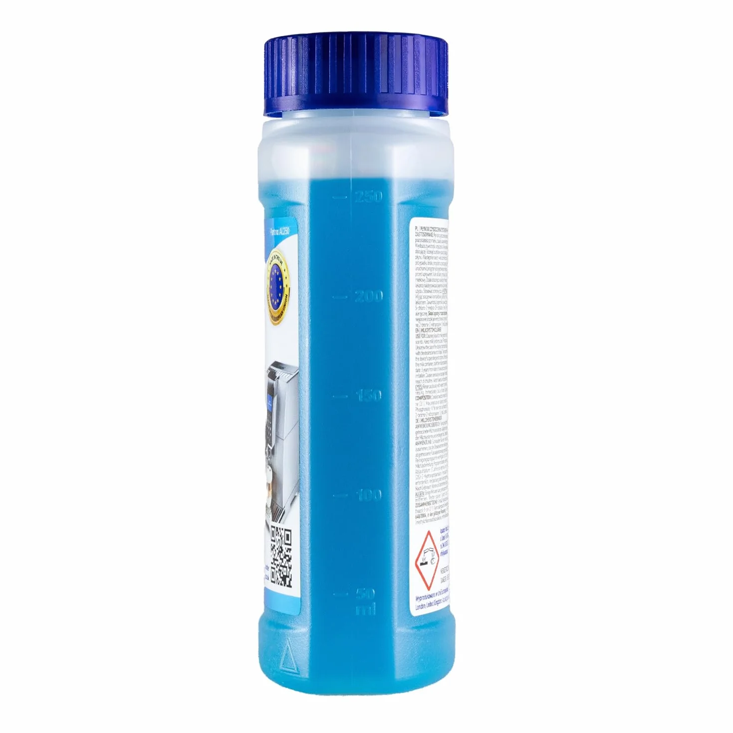 Aqualogis Płynny płyn do czyszczenia pozostałości mleka do ekspresów do kawy, systemów i urządzeń - 250 ml - gospodarstwo domowe, domowe i komercyjne 0,25 l