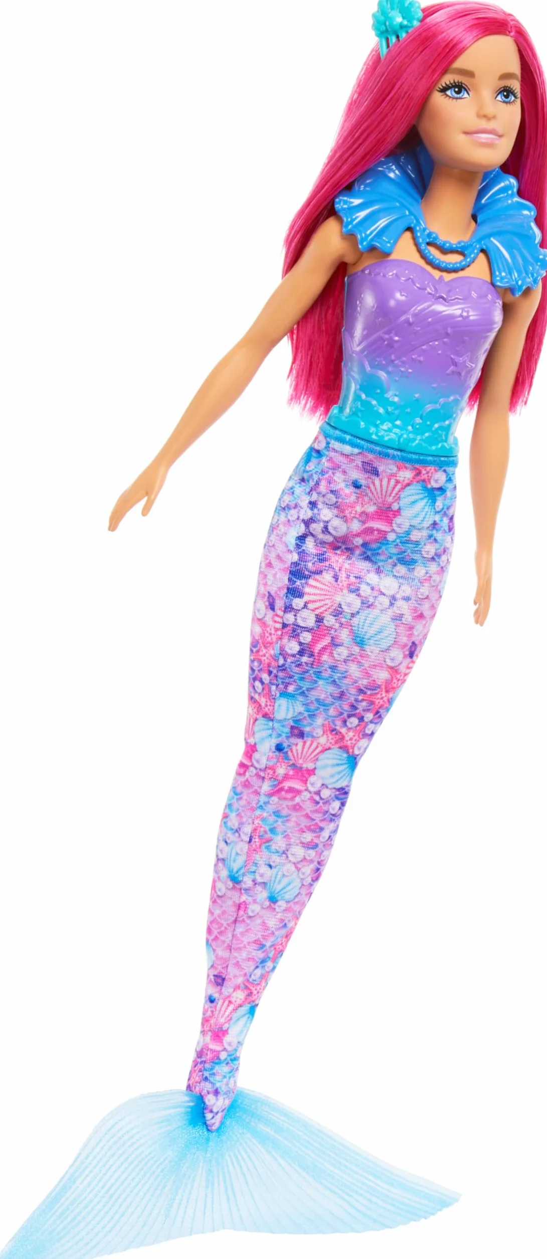 Barbie Dreamtopia Kalendarz adwentowy Kraina Fantazji z lalką o różowych włosach i 24 niespodziankami, takimi jak jednorożec i 3 małe zwierzątka, transformacja w syrenkę, wróżkę i nie tylko, HRG90